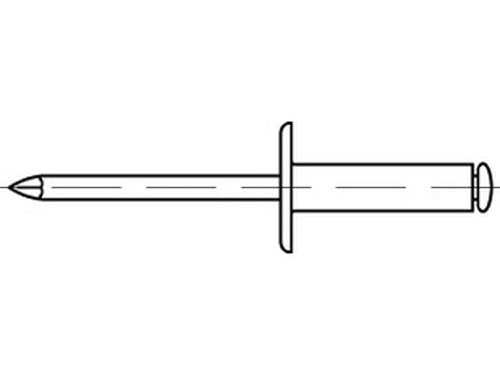Bild von (88409) - Blindniete FLAKO - K11 - 5 x 10 - Alu/Stahl - VE=500