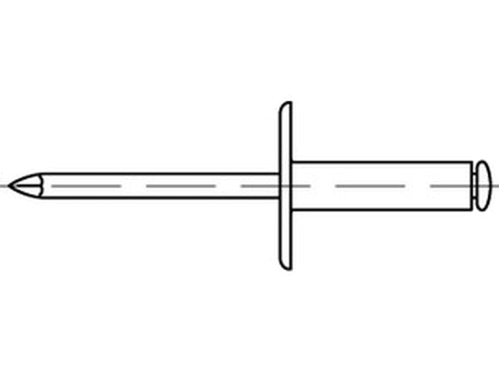 Bild von (88409) - Blindniete FLAKO - K14 - 5 x 25 - Alu/Stahl - VE=250