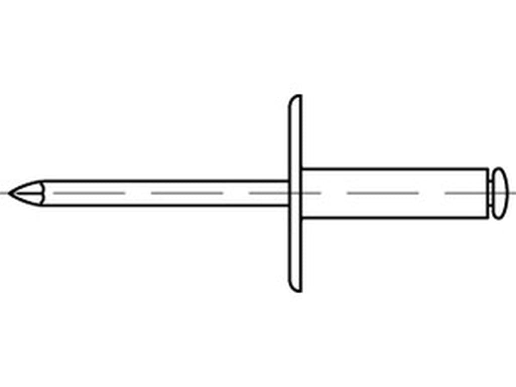 Bild von (88409) - Blindniete FLAKO - K16 4,8 x 8 V- Alu/Stahl - VE=250
