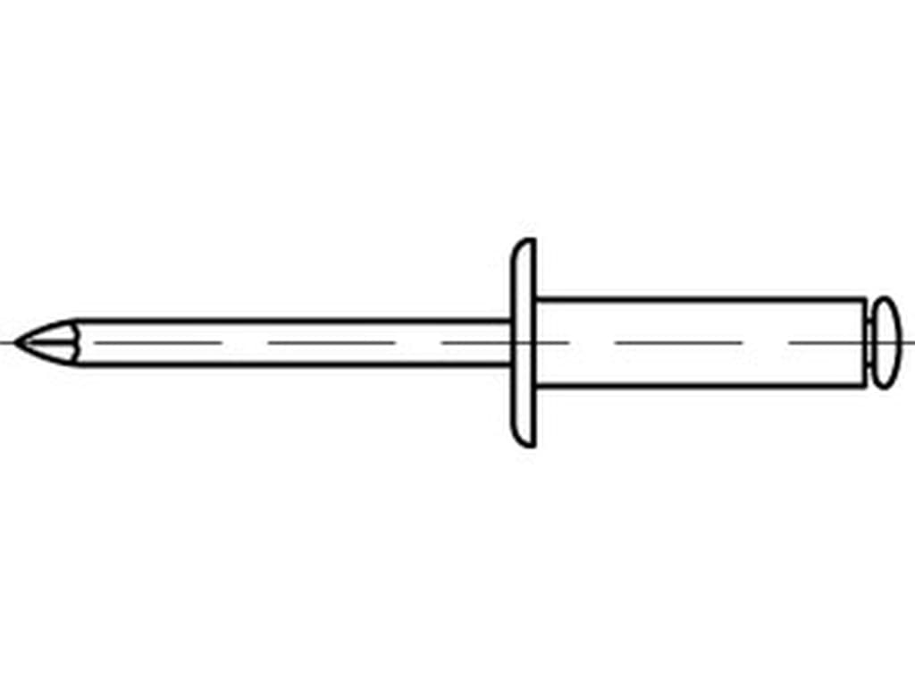 Bild von (88414) - Blindniete Alu/Alu FLAKO - K9,5 - 3,2 x 6,1 - Alu/Alu - VE=500