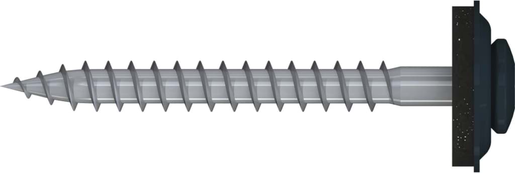Bild von Spenglerschrauben Linsensenkkopf (4,5x45) TX20 (15 mm Dichtscheibe) Edelstahl A2, kopflackiert RAL 7016 Anthrazitgrau, VE 200