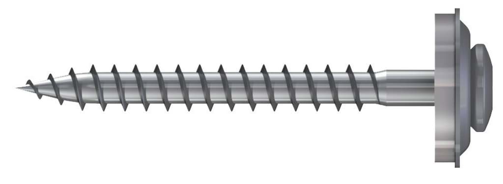 Bild von Spenglerschrauben Linsensenkkopf (4,5x25) TX20 (15 mm Dichtscheibe) Edelstahl A2, kopflackiert RAL 7040 Fenstergrau, VE 200