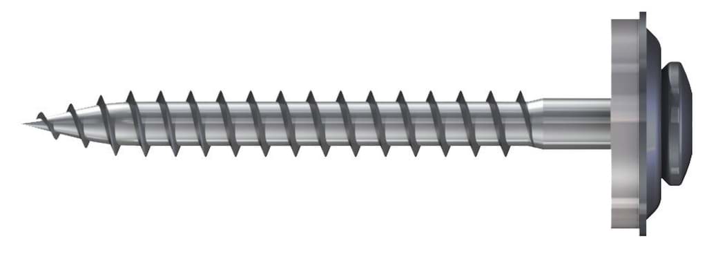 Bild von Spenglerschrauben Linsensenkkopf (4,5x25) TX20 (15 mm Dichtscheibe) Edelstahl A2, kopflackiert RAL 9007 Graualuminium, VE 200