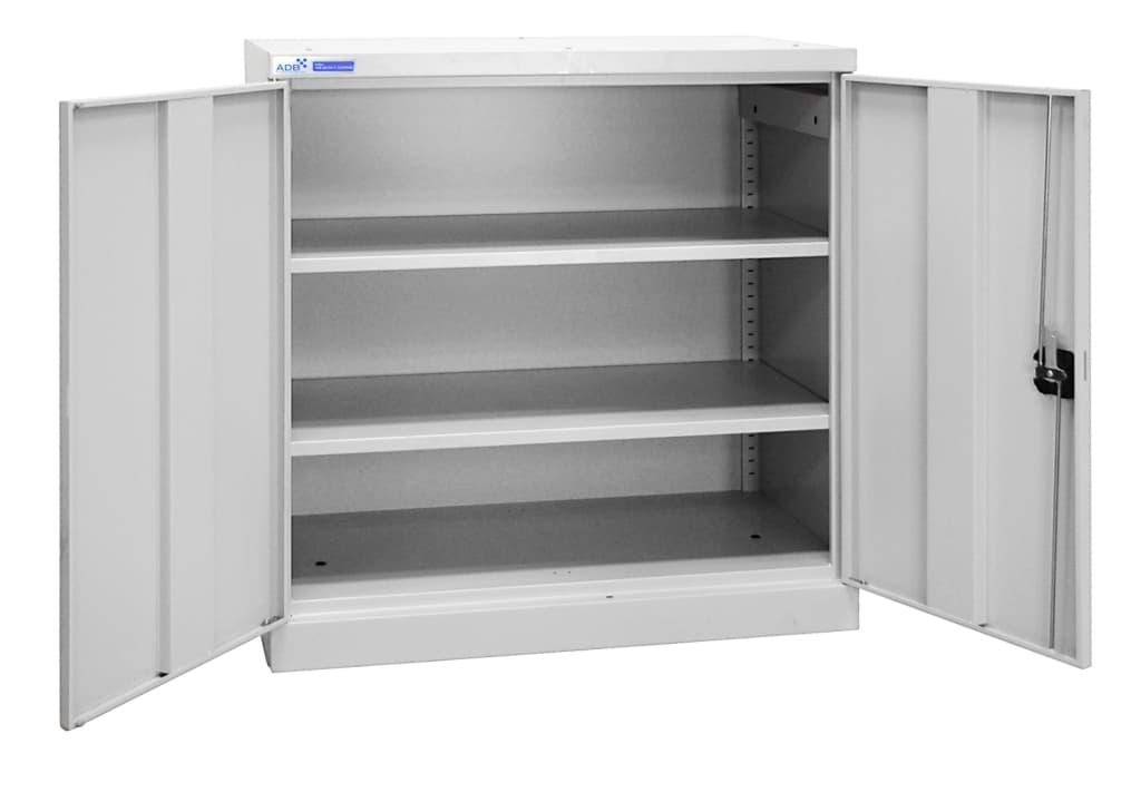 Bild von MAVAX Stahlschrank abschließbar mit 2 Fachböden (Grau)