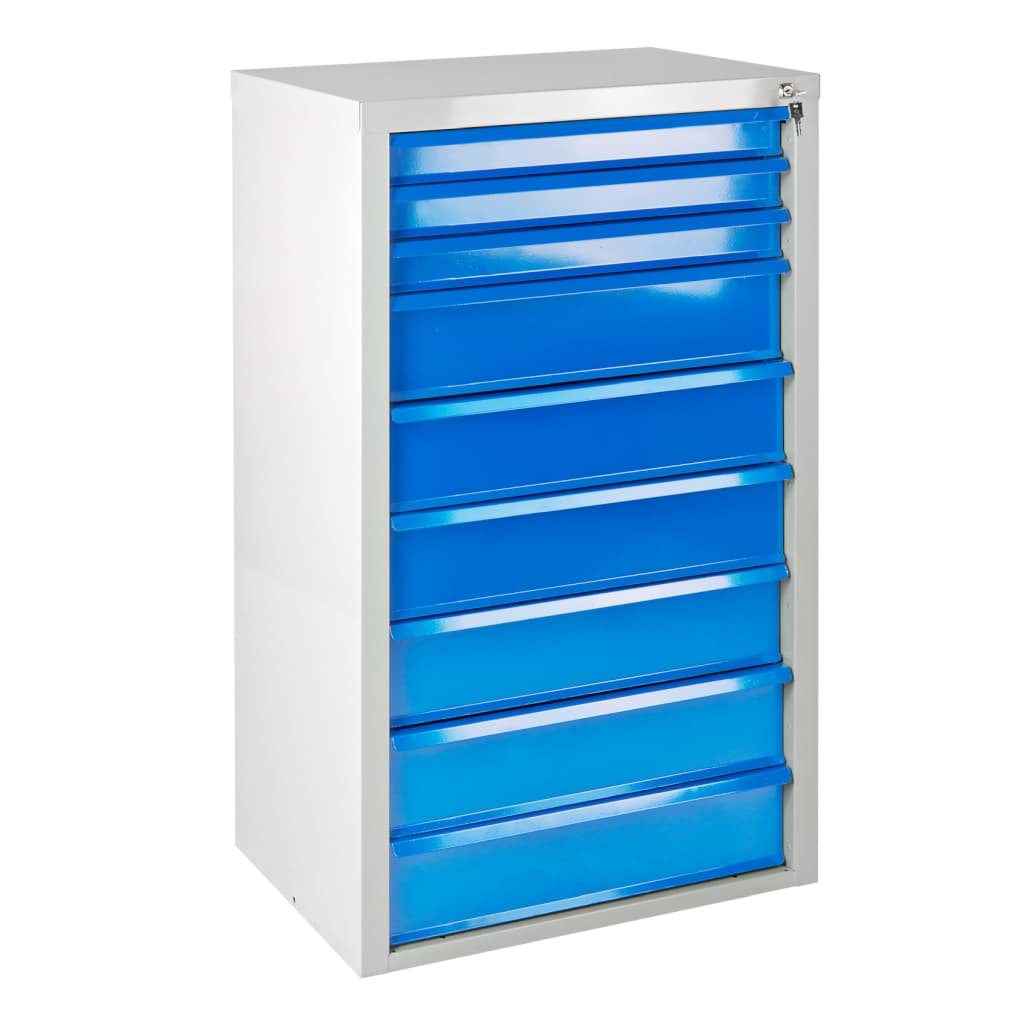 Bild von Schubladenschrank ''MAMMUT'' 9 SL / Maße:BxTxH = 70cm x 43,5cm x 120cm / RAL 7035  - 5012