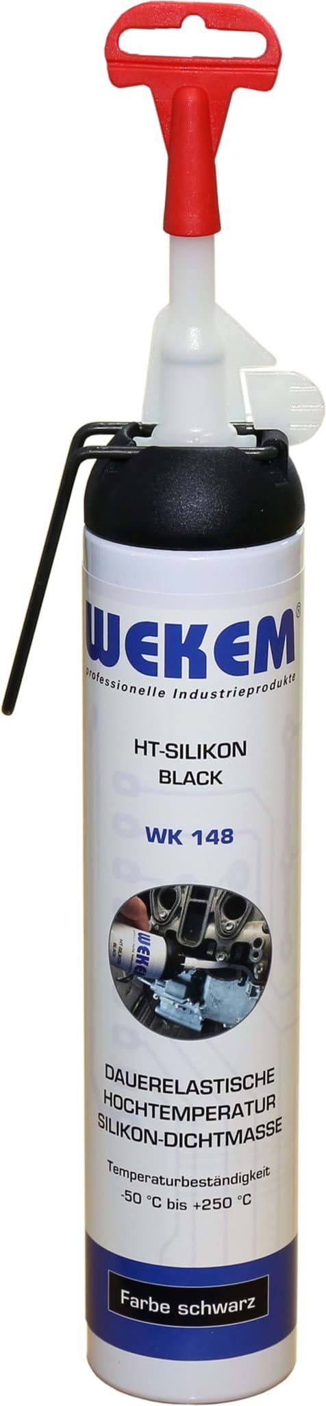 Bild von WEKEM-HT Silikon - Press-Kartusche - (rot) - 200 ml (WK 148-200)