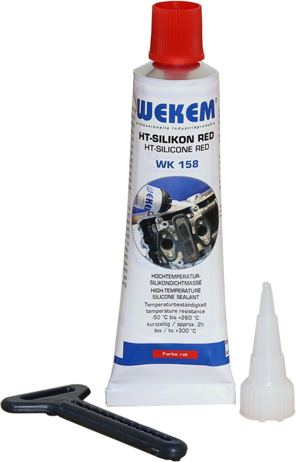 Bild von WEKEM-HT Silikon - Tube - (rot) - 80 ml (WK 158-080)