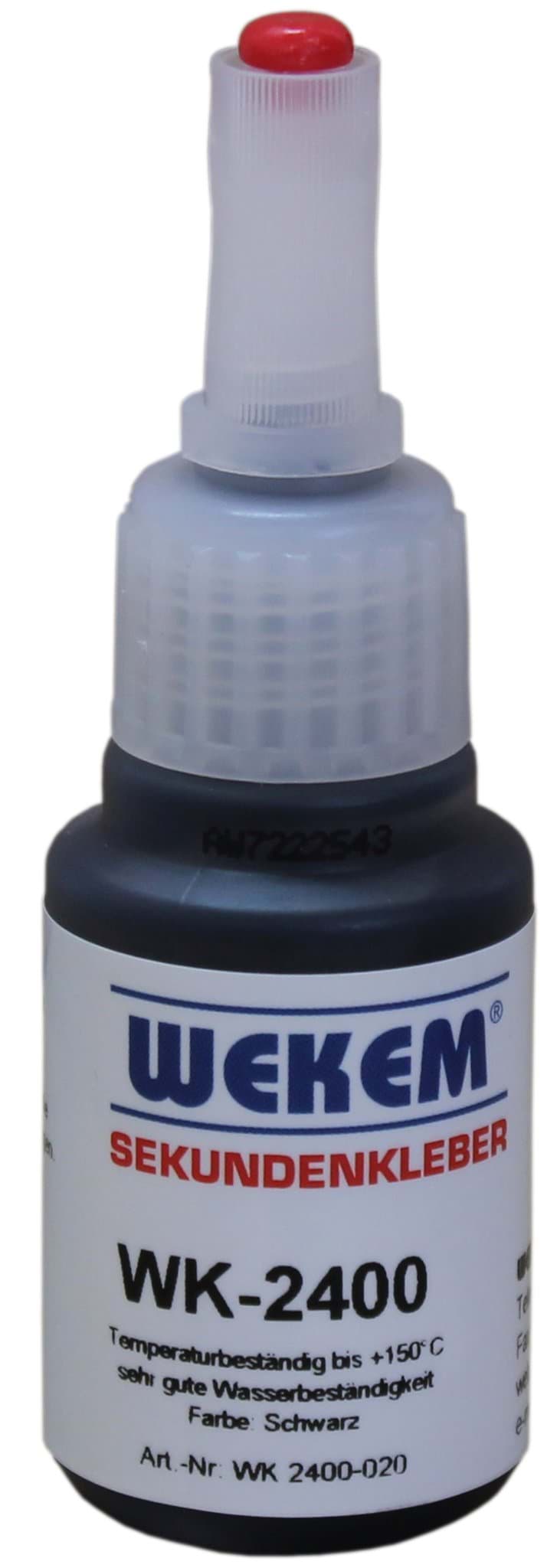 Bild von WEKEM-Sekundenkleber (20g) für Gummi, Metall, Kunststoff (schwarz) (WK 2400)