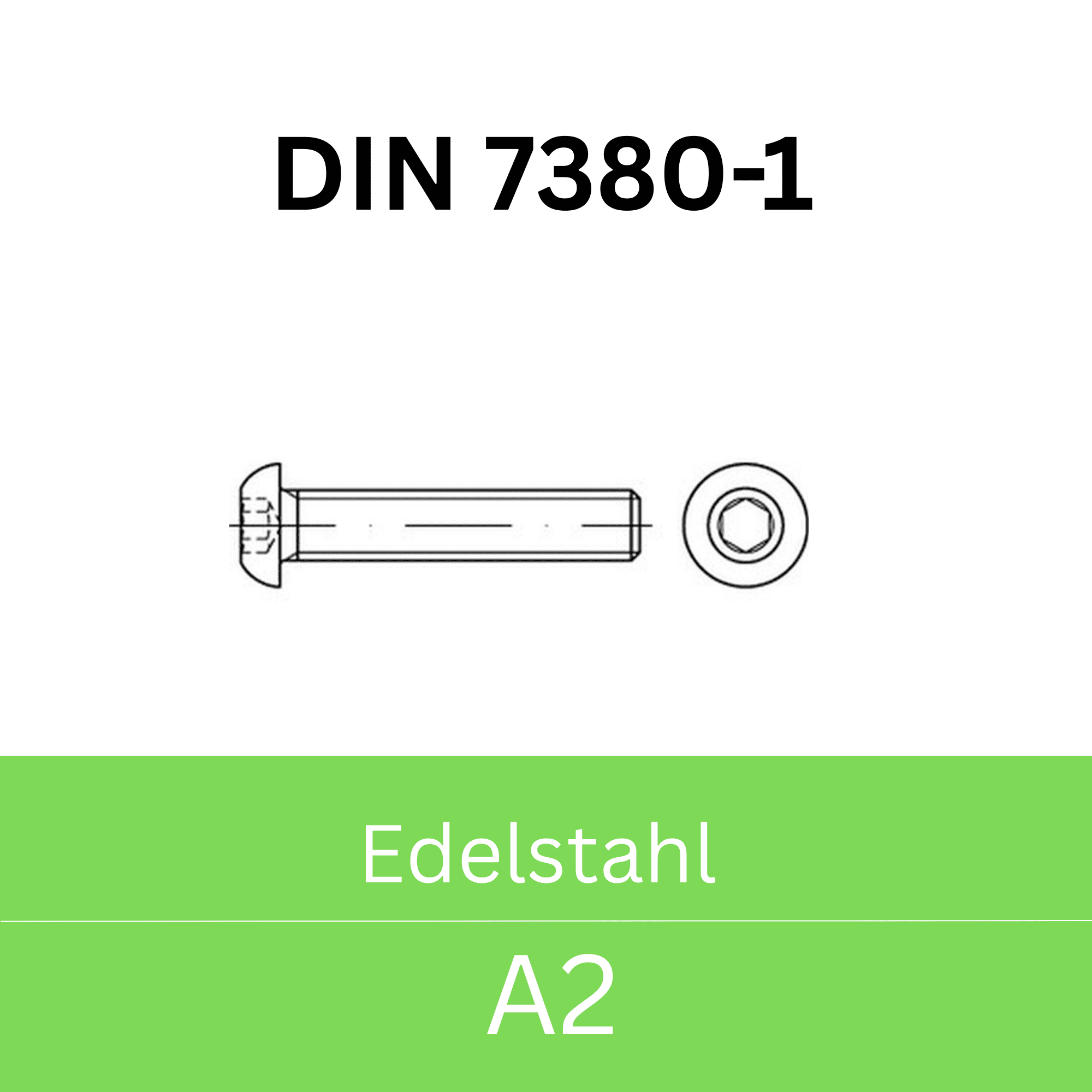Bild für Kategorie ➤ Kategorie: DIN 7380-1 Edelstahl (A2) 