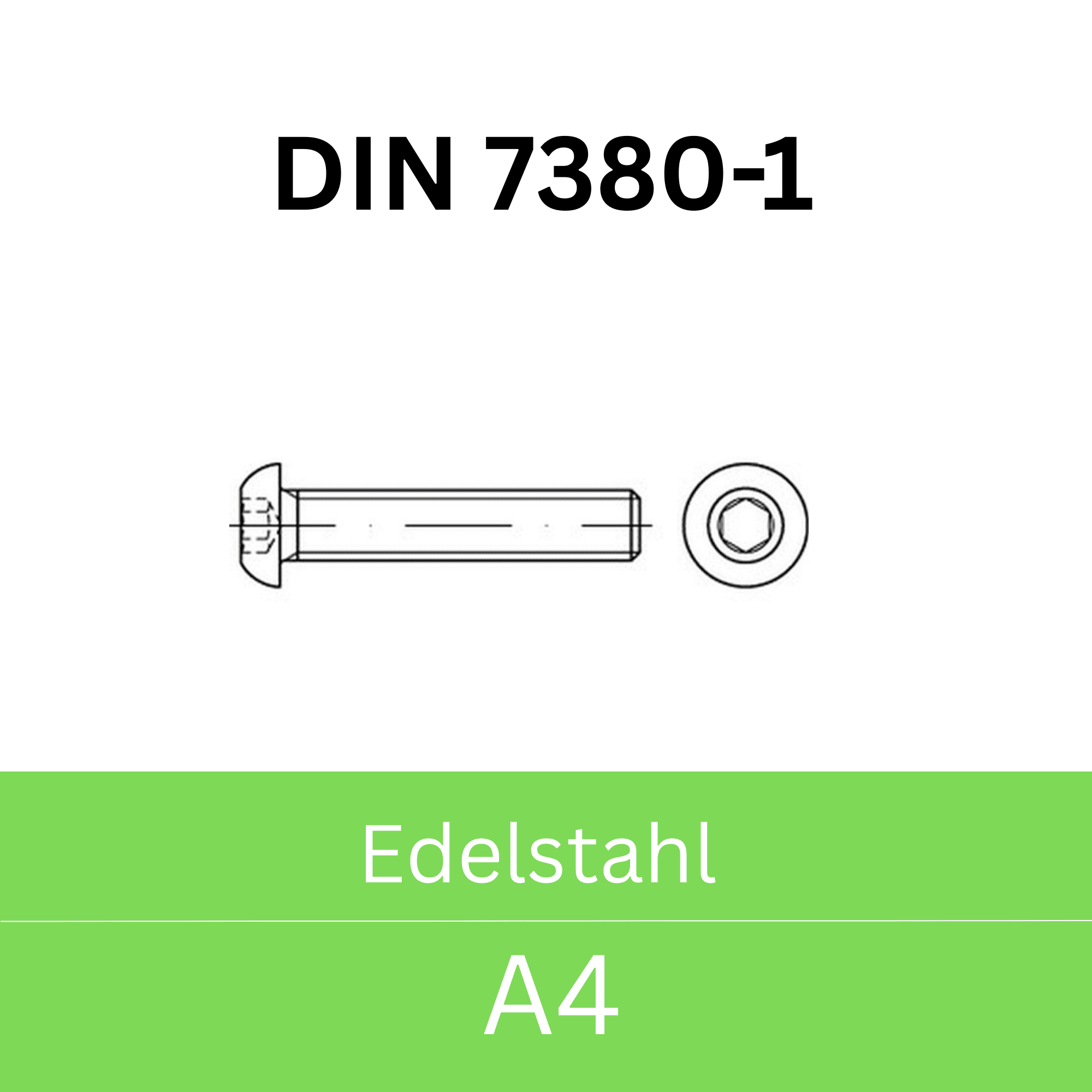 Bild für Kategorie ➤ Kategorie: DIN 7380-1 Edelstahl (A4) 