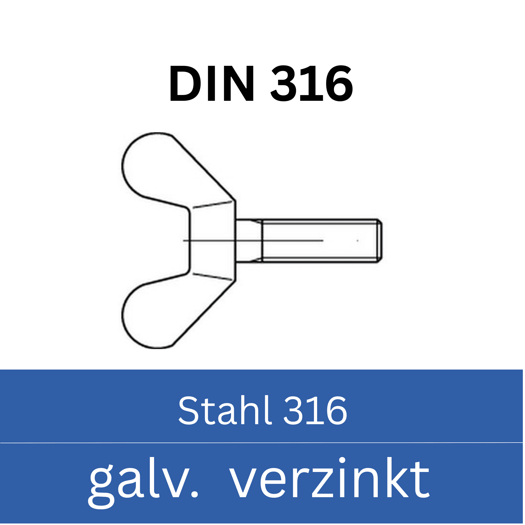 Bild für Kategorie ➤ Kategorie: DIN 316 Stahl (Temperguß) galv. verzinkt