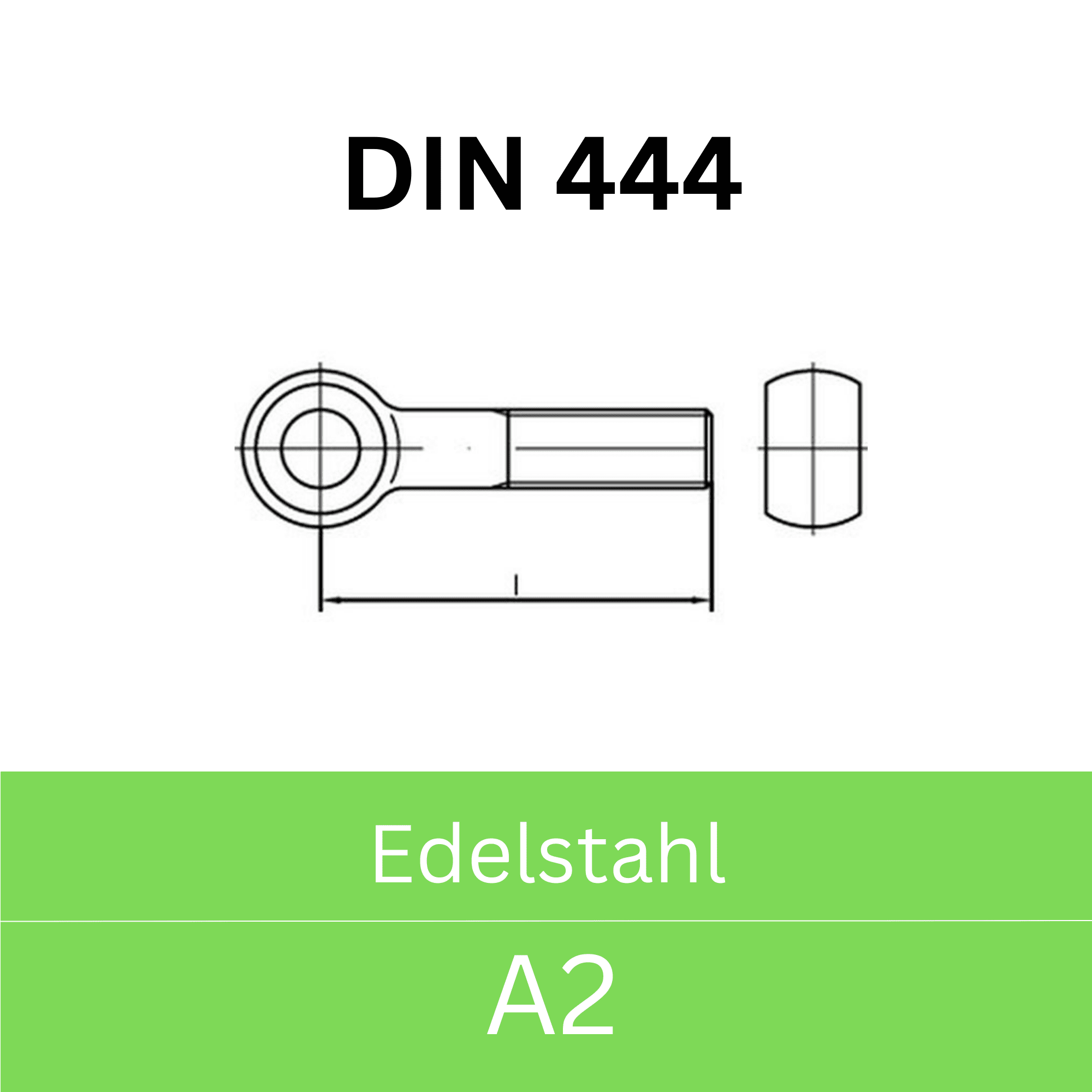 Bild für Kategorie ➤ Kategorie: DIN 444 Edelstahl (A2) 