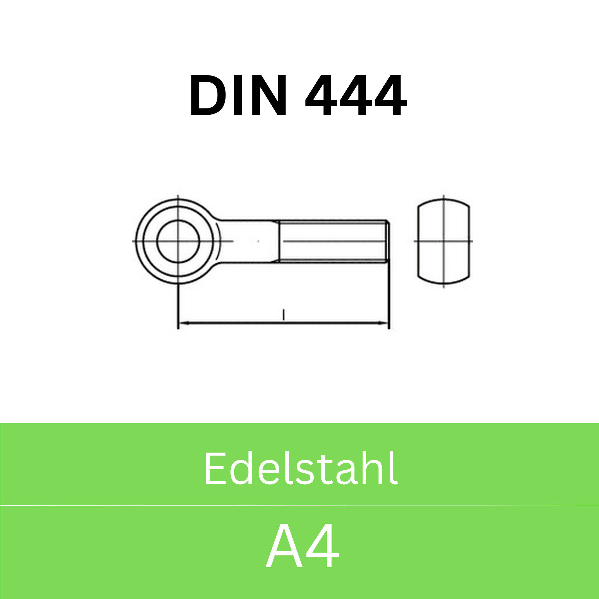 Bild für Kategorie ➤ Kategorie: DIN 444 Edelstahl (A4) 