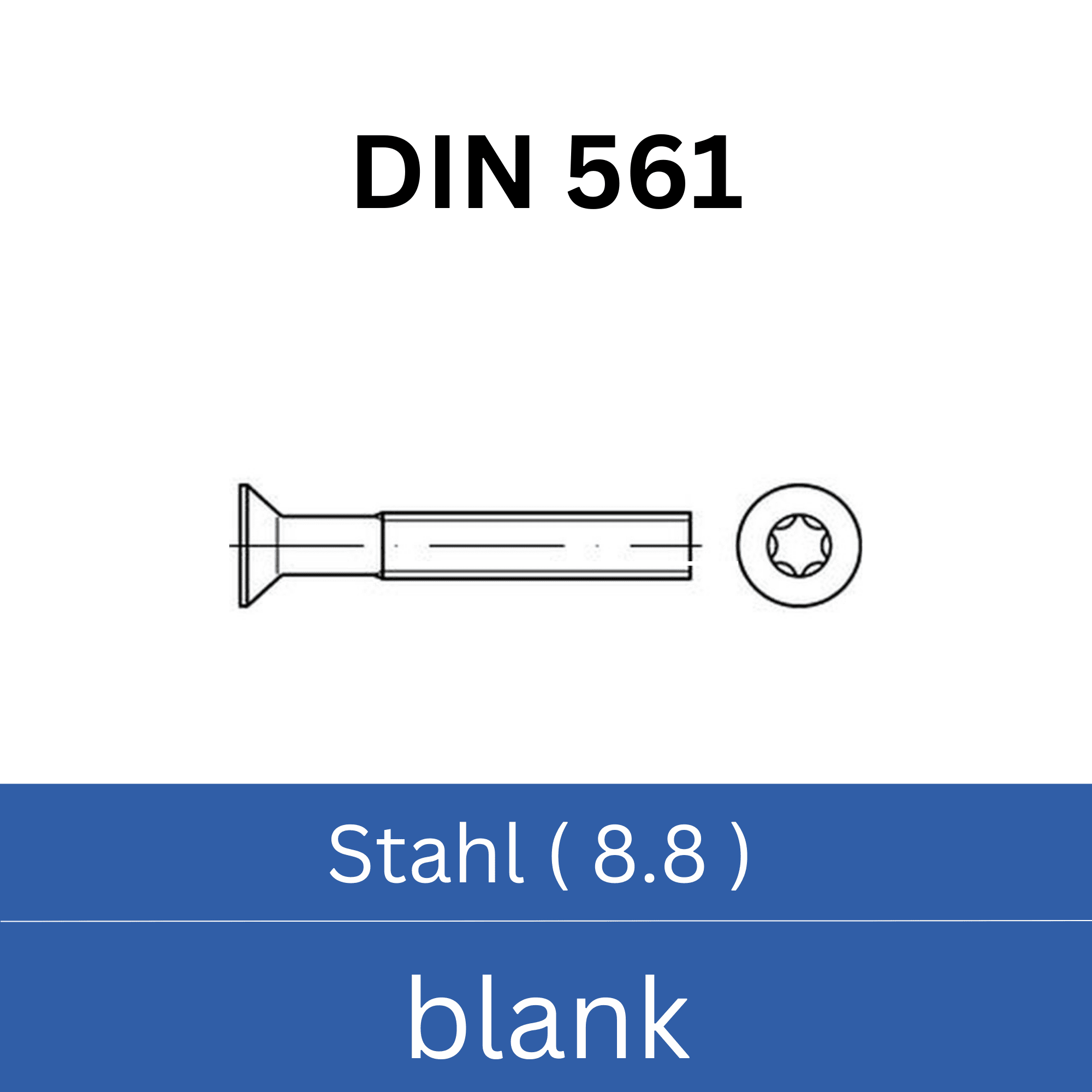 Bild für Kategorie ➤ Kategorie: DIN 561 Stahl (8.8) blank