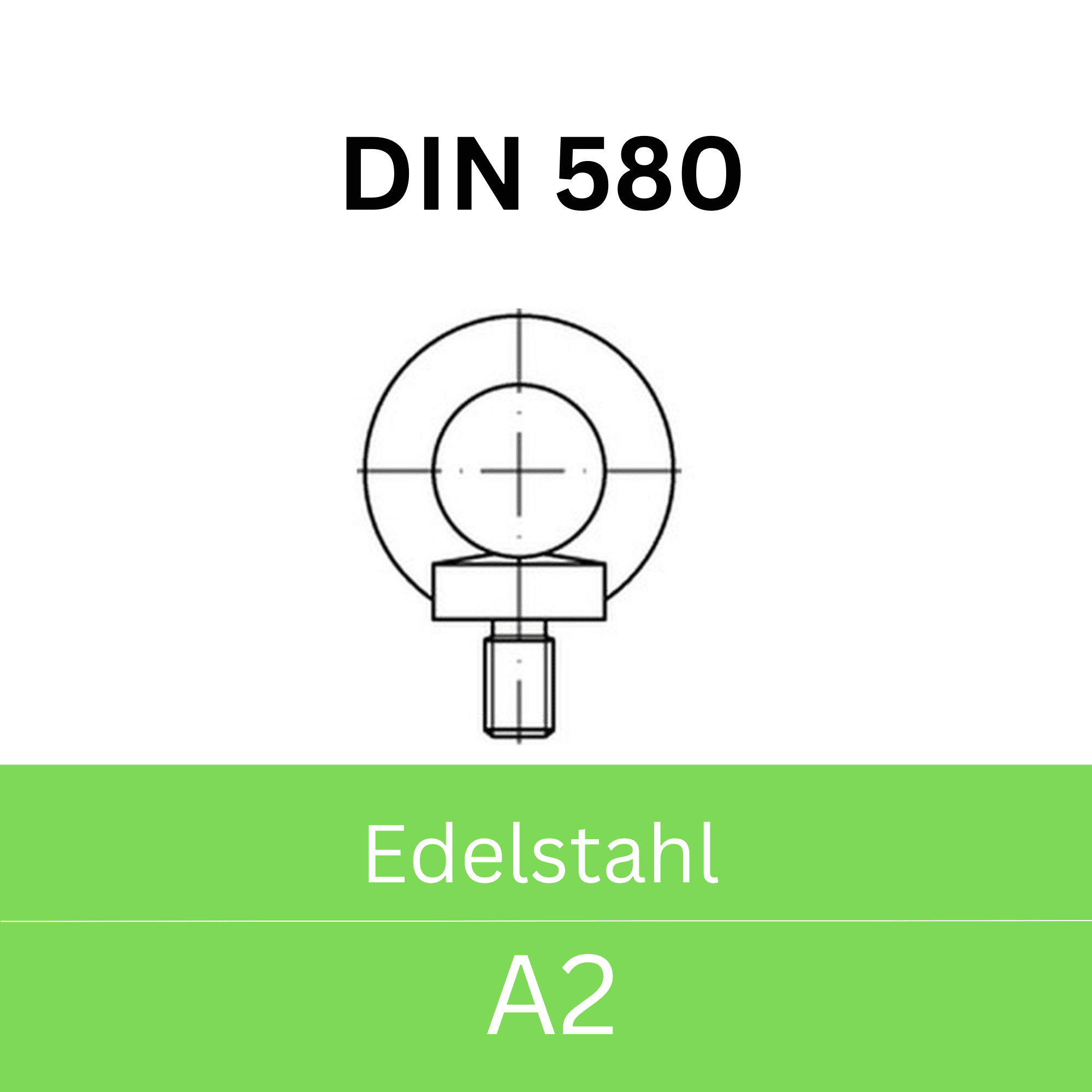 Bild für Kategorie ➤ Kategorie: DIN 580 Edelstahl (A2) 