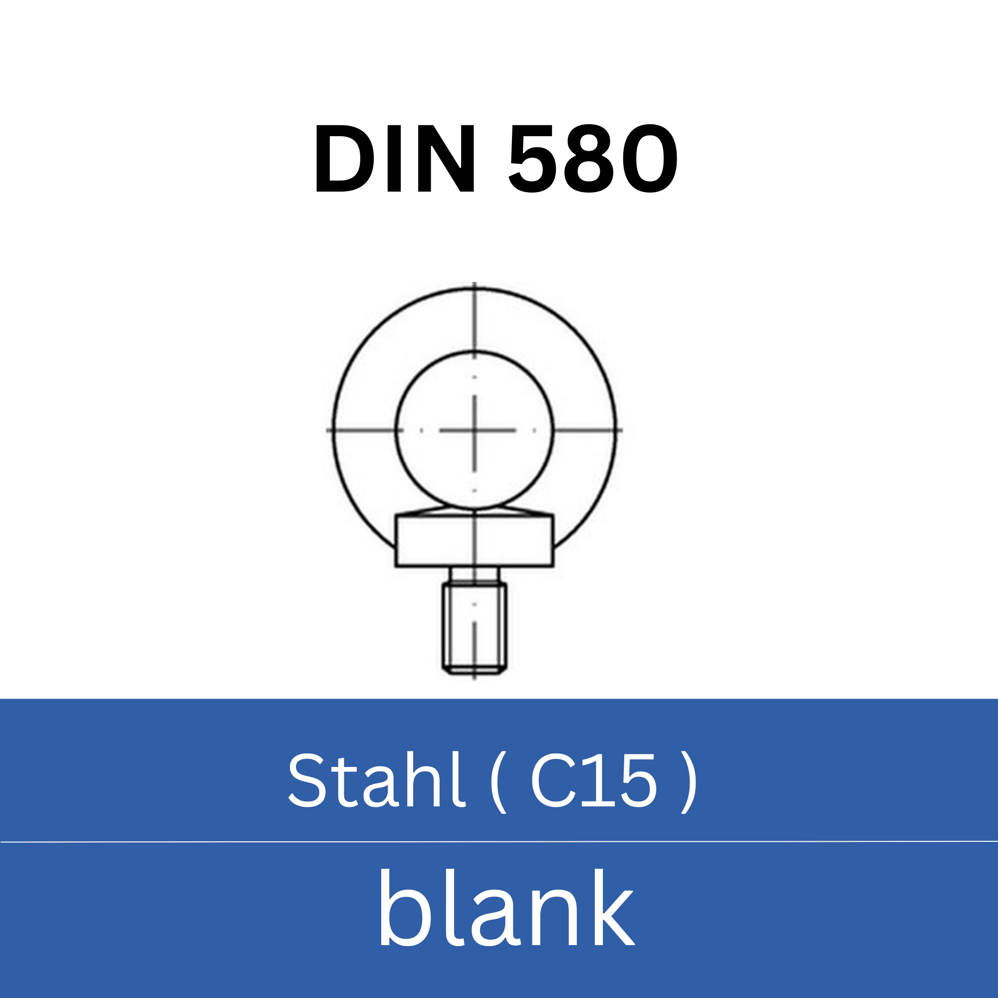 Bild für Kategorie ➤ Kategorie: DIN 580 Stahl (C15) blank