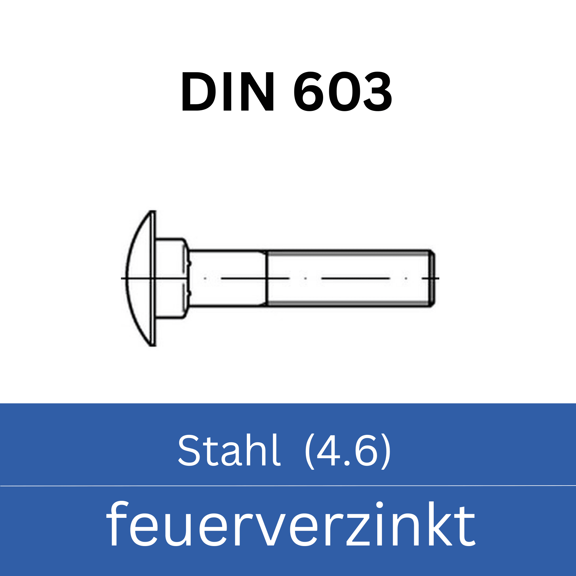 Bild für Kategorie ➤ Kategorie: DIN 603 Stahl (8.8) feuerverzinkt