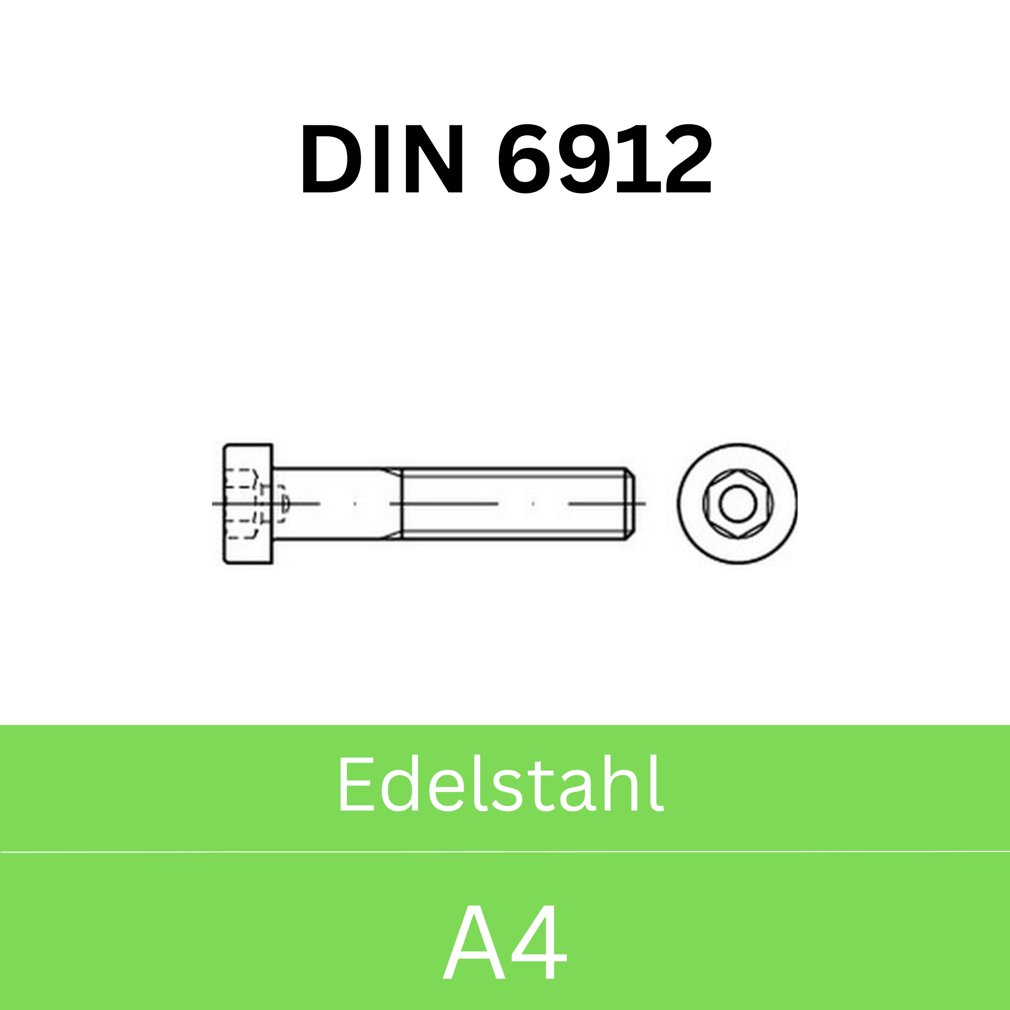 Bild für Kategorie ➤ Kategorie: DIN 6912 Edelstahl (A4) 