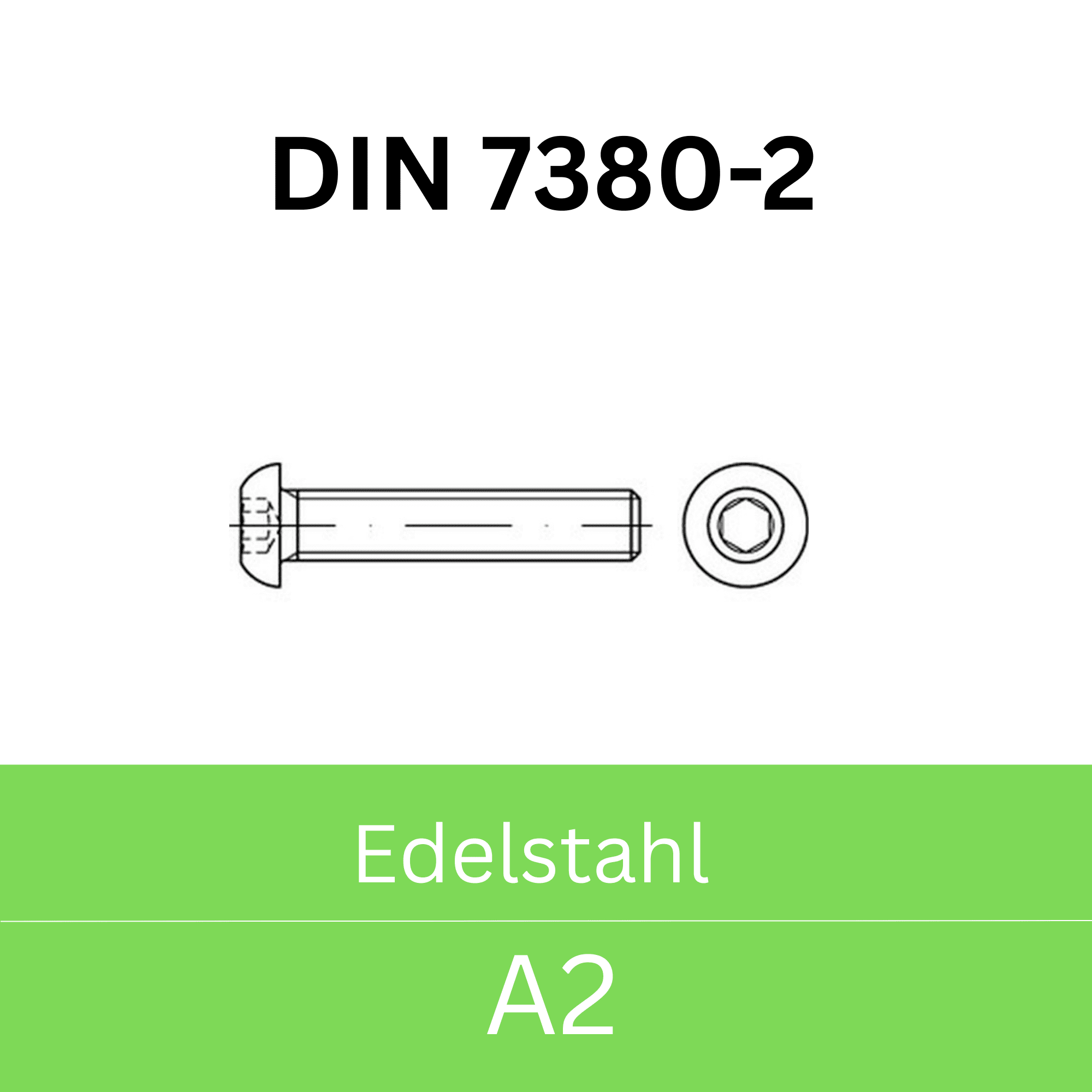 Bild für Kategorie ➤ Kategorie: DIN 7380-2 Edelstahl (A2) 