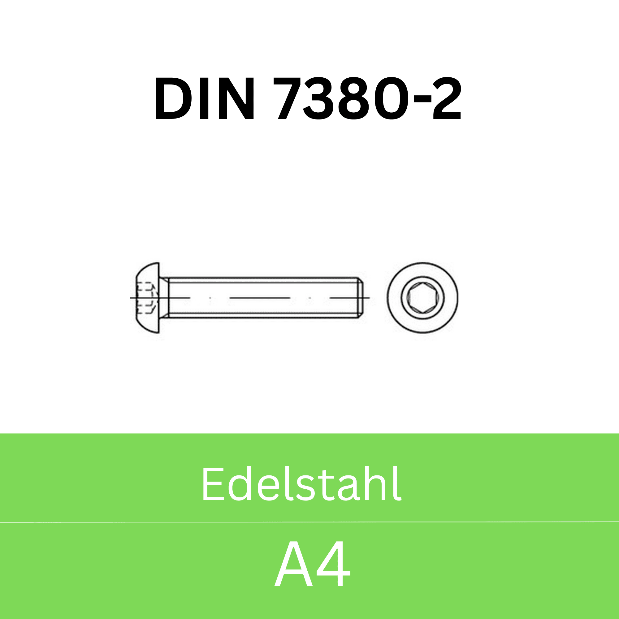 Bild für Kategorie ➤ Kategorie: DIN 7380-2 Edelstahl (A4) 