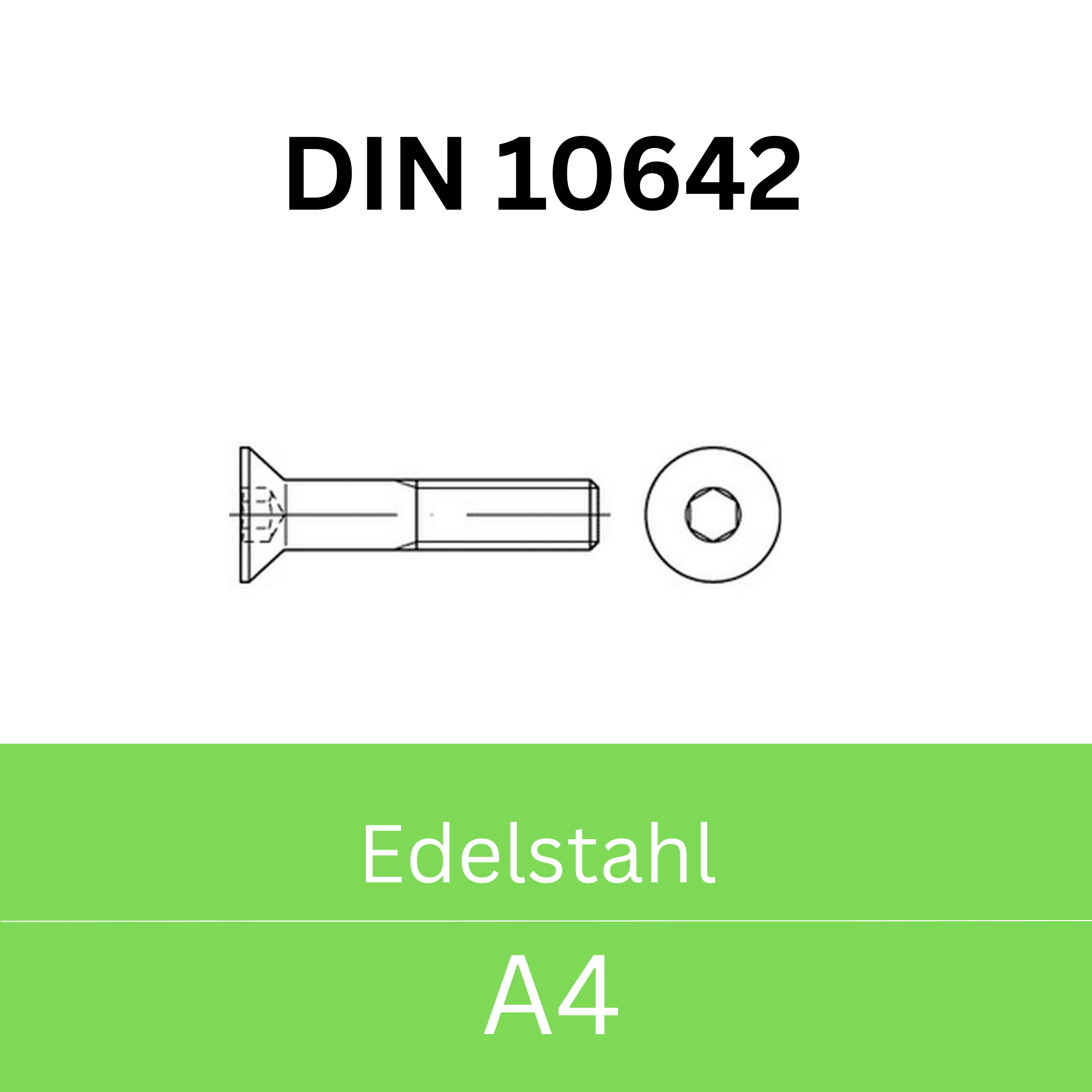 Bild für Kategorie ➤ Kategorie: DIN 10642 Edelstahl (A4) 