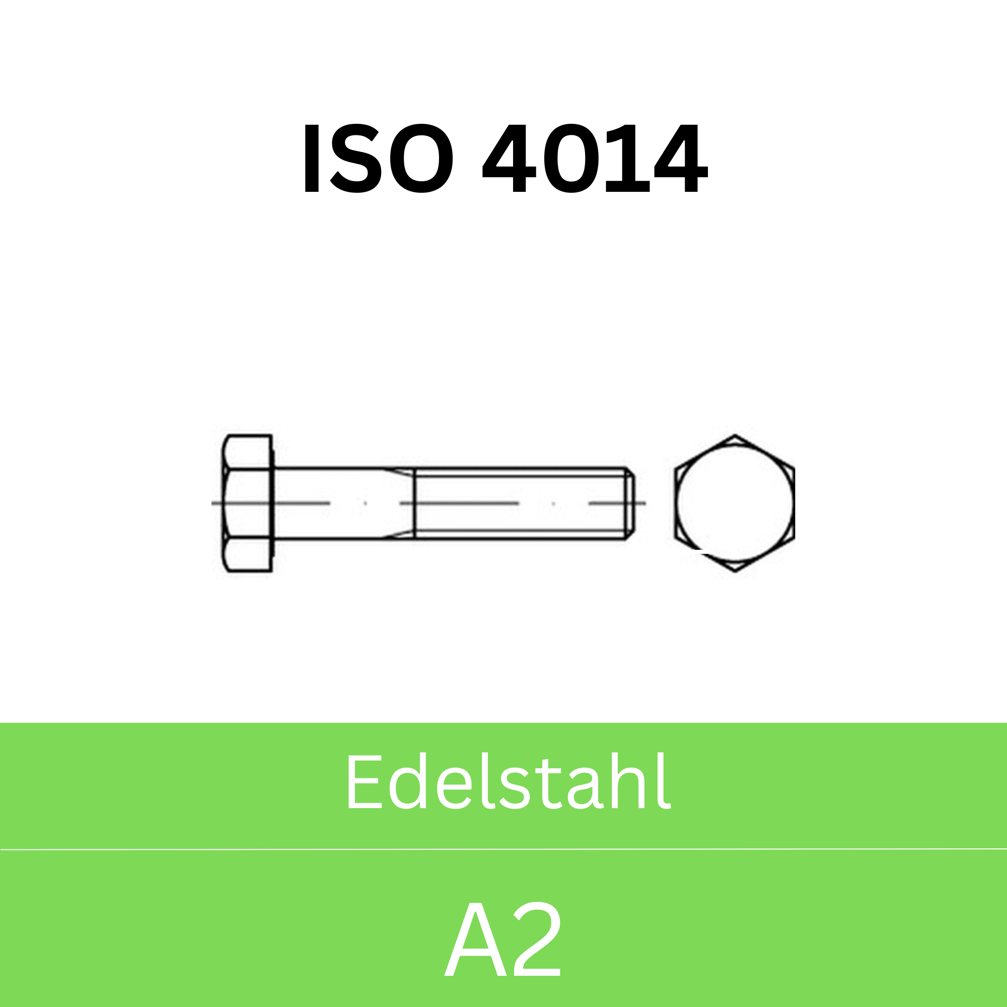 Bild für Kategorie ➤ Kategorie: ISO 4014 Edelstahl (A2) 