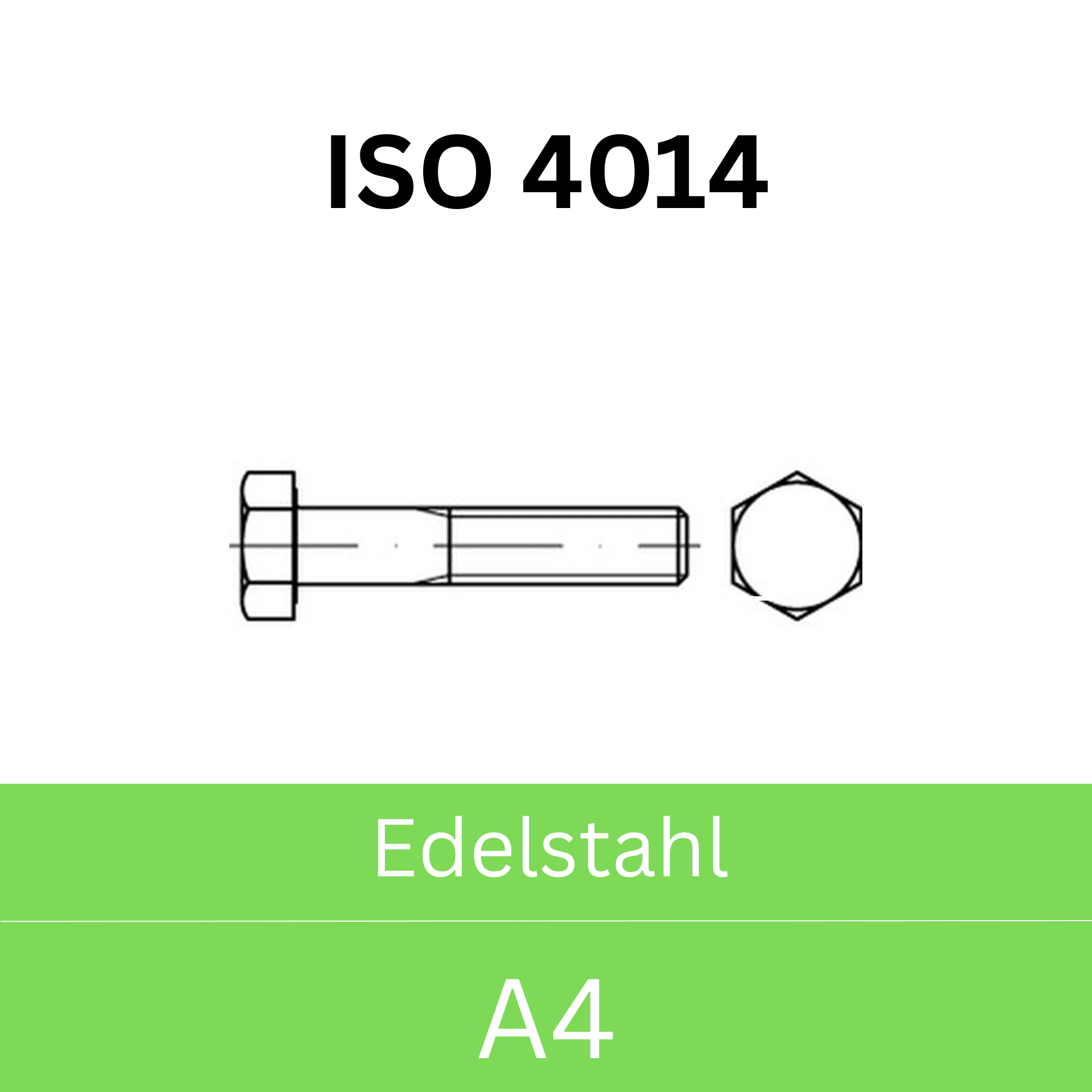 Bild für Kategorie ➤ Kategorie: ISO 4014 Edelstahl (A4) 
