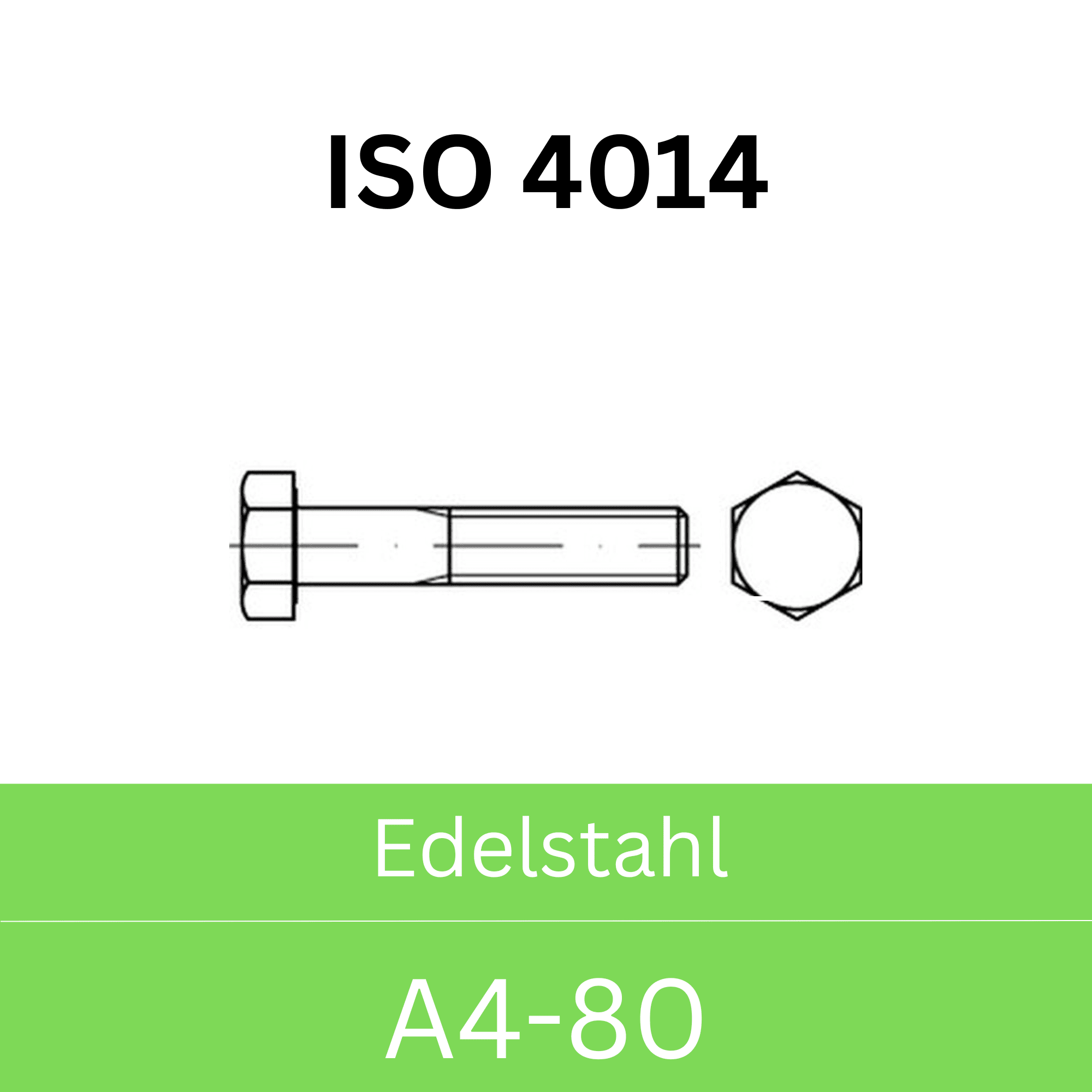 Bild für Kategorie ➤ Kategorie: ISO 4014 Edelstahl (A4-80)