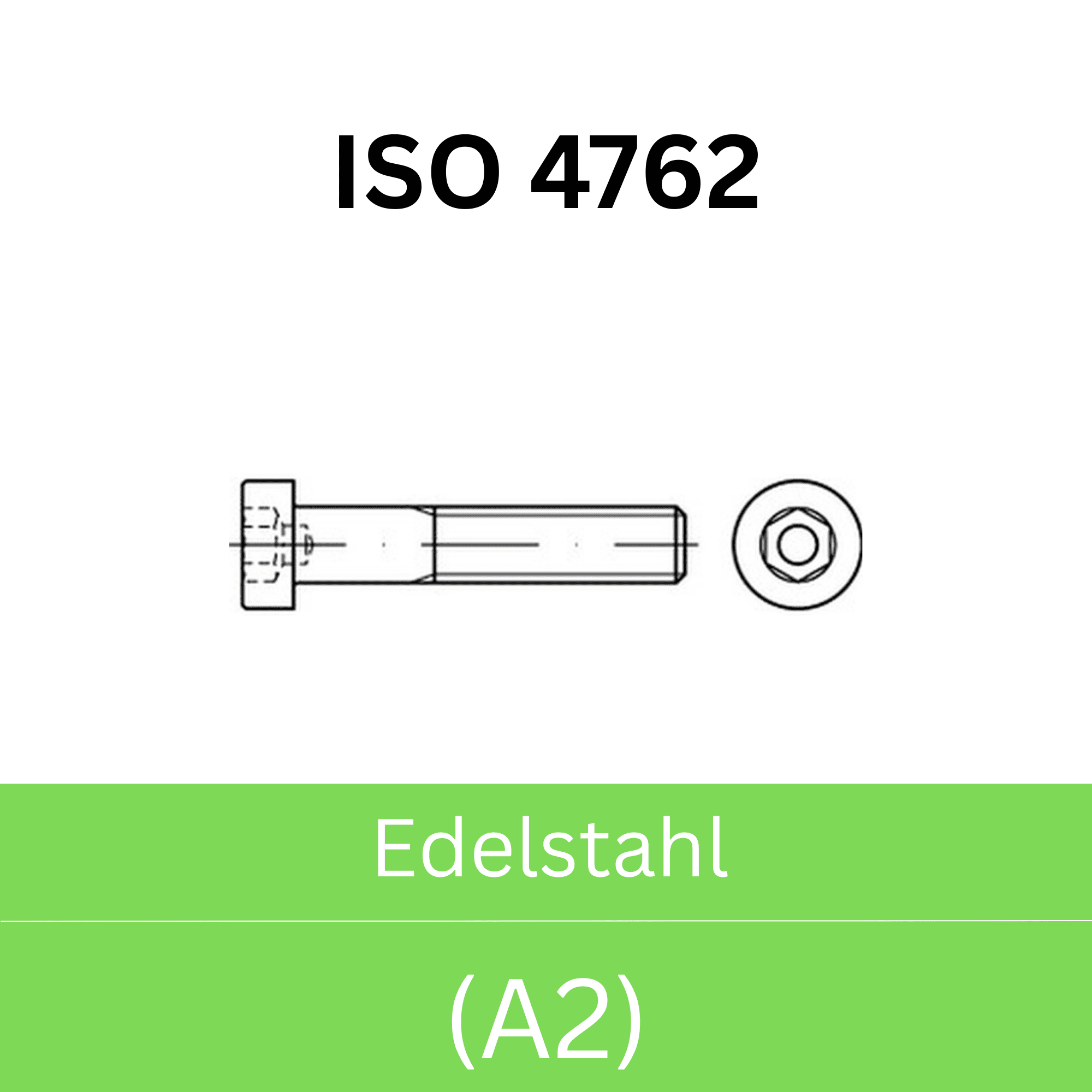 Bild für Kategorie ➤ Kategorie: ISO 4762 Edelstahl (A2) 