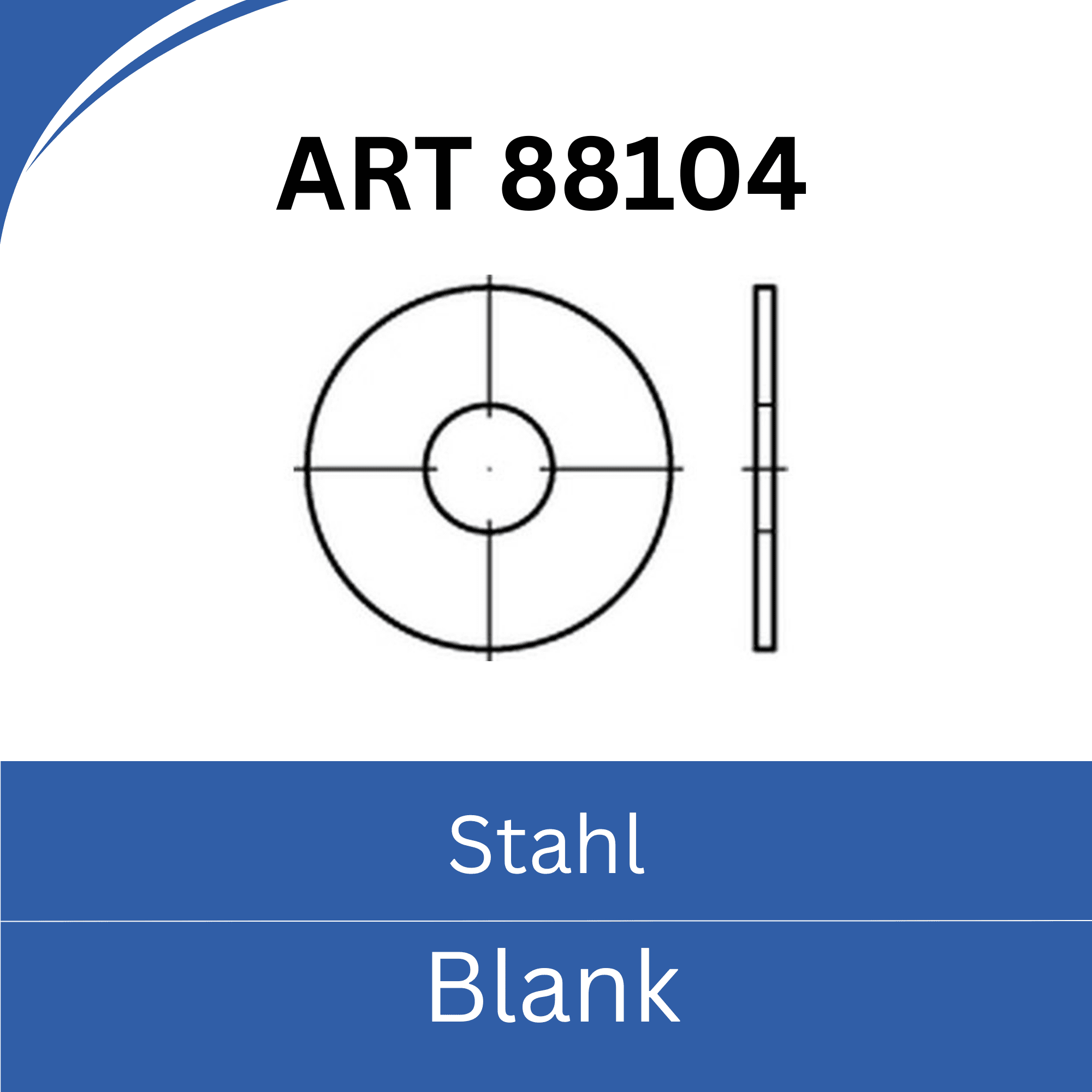 Bild für Kategorie ART 88104 ➤ Kotflügelscheiben (Stahl blank)