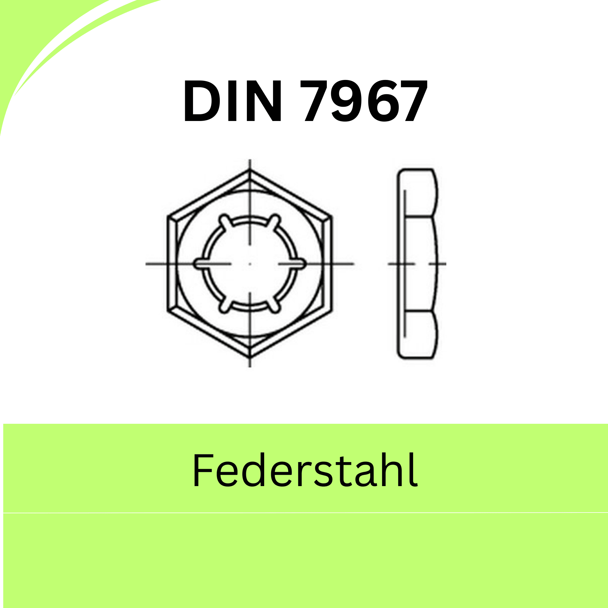 Bild für Kategorie DIN 7967 ➤ Sicherungsmuttern - Palmuttern (Federstahl)