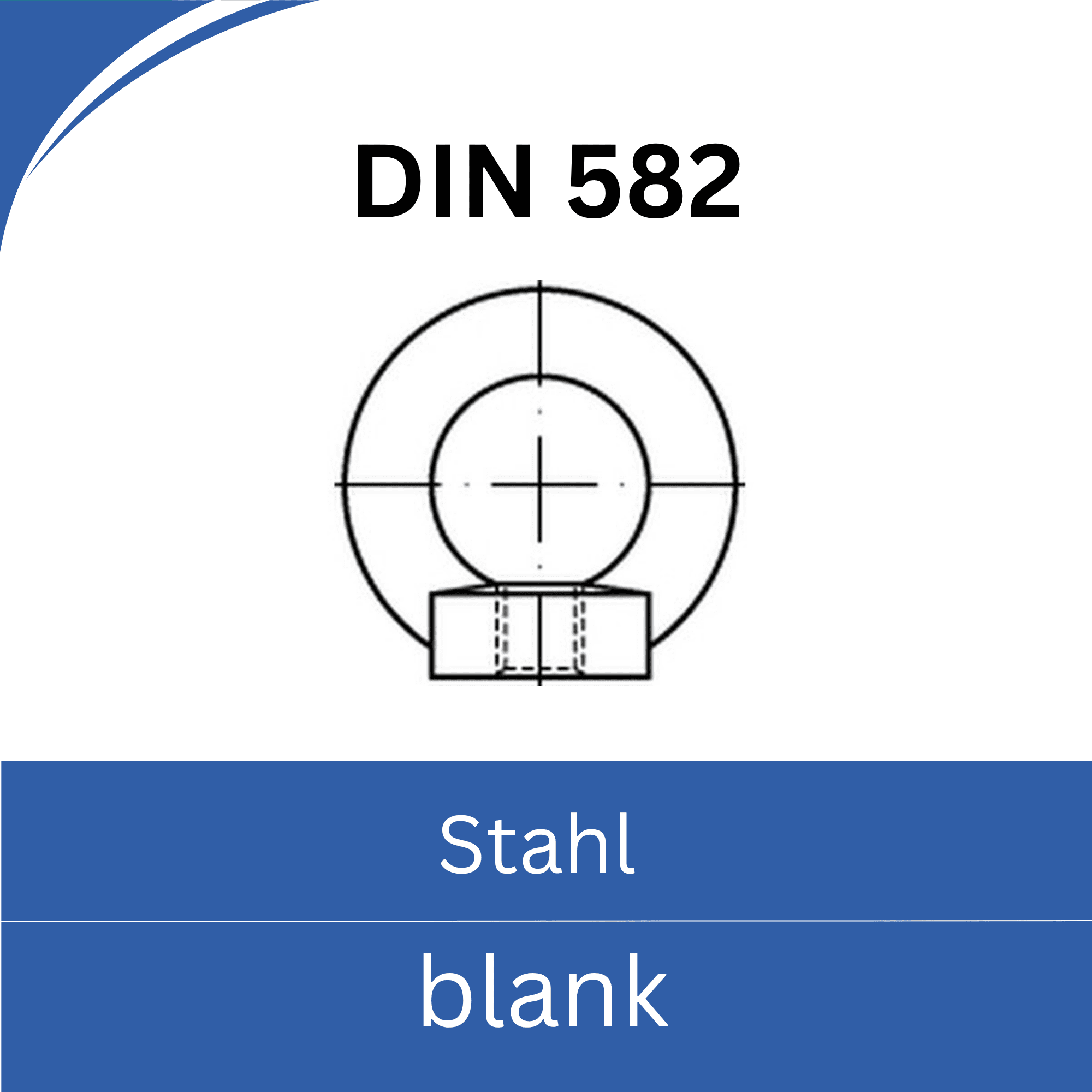 Bild von DIN 582 ➤ Ringmuttern (C15 Stahl blank)