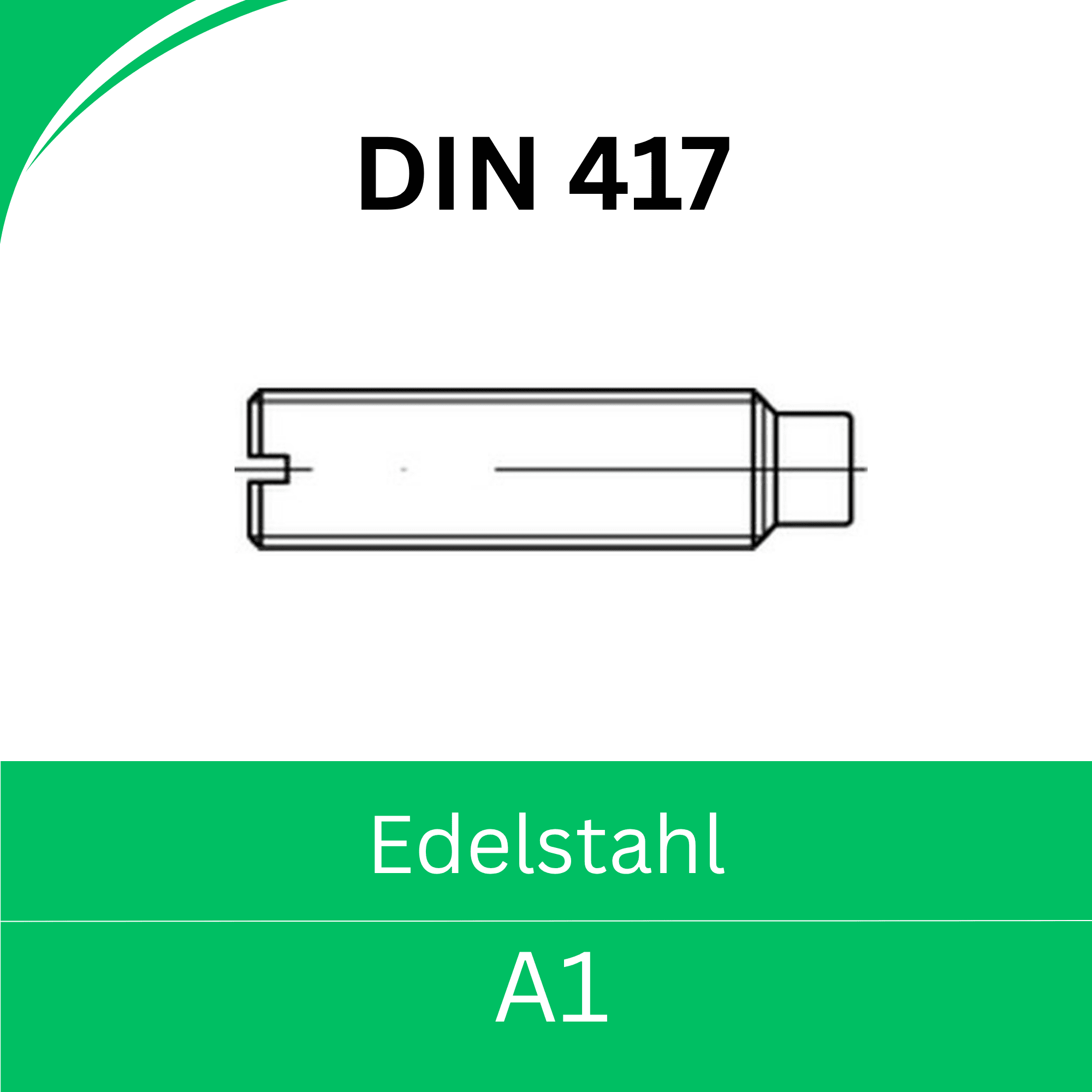 Bild für Kategorie ➤ Kategorie: DIN 417 Edelstahl (A1) 