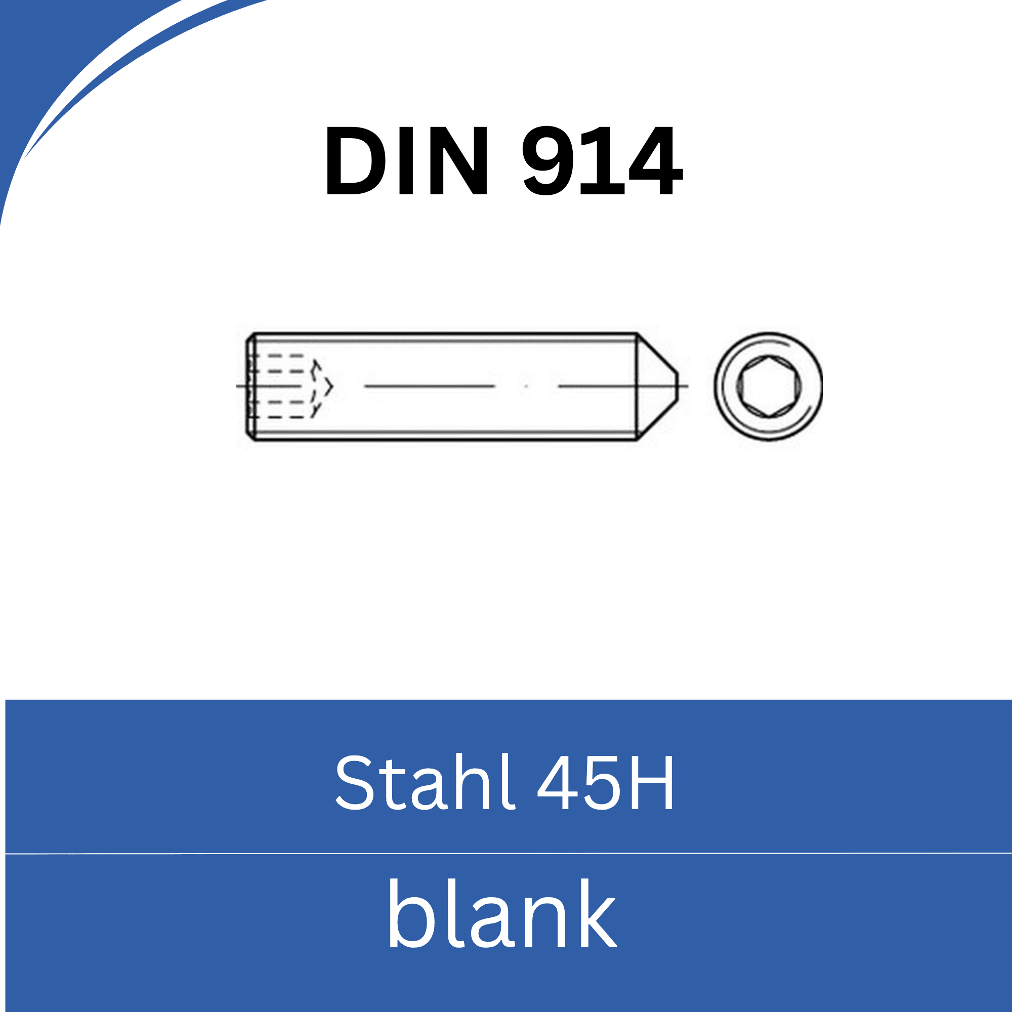 Bild für Kategorie ➤ Kategorie: DIN 914 Stahl (45H) blank