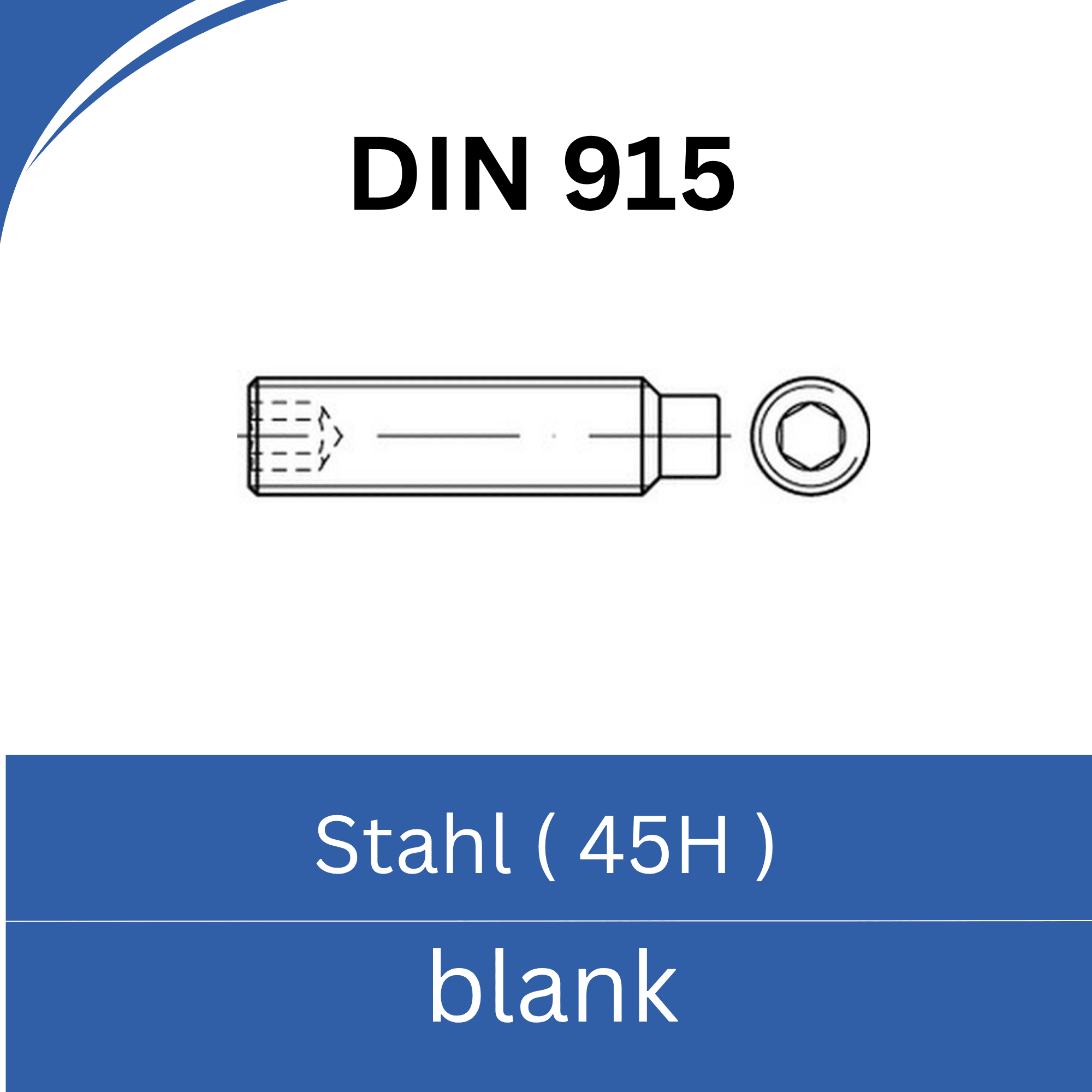 Bild für Kategorie ➤ Kategorie: DIN 915 Stahl (45H) blank