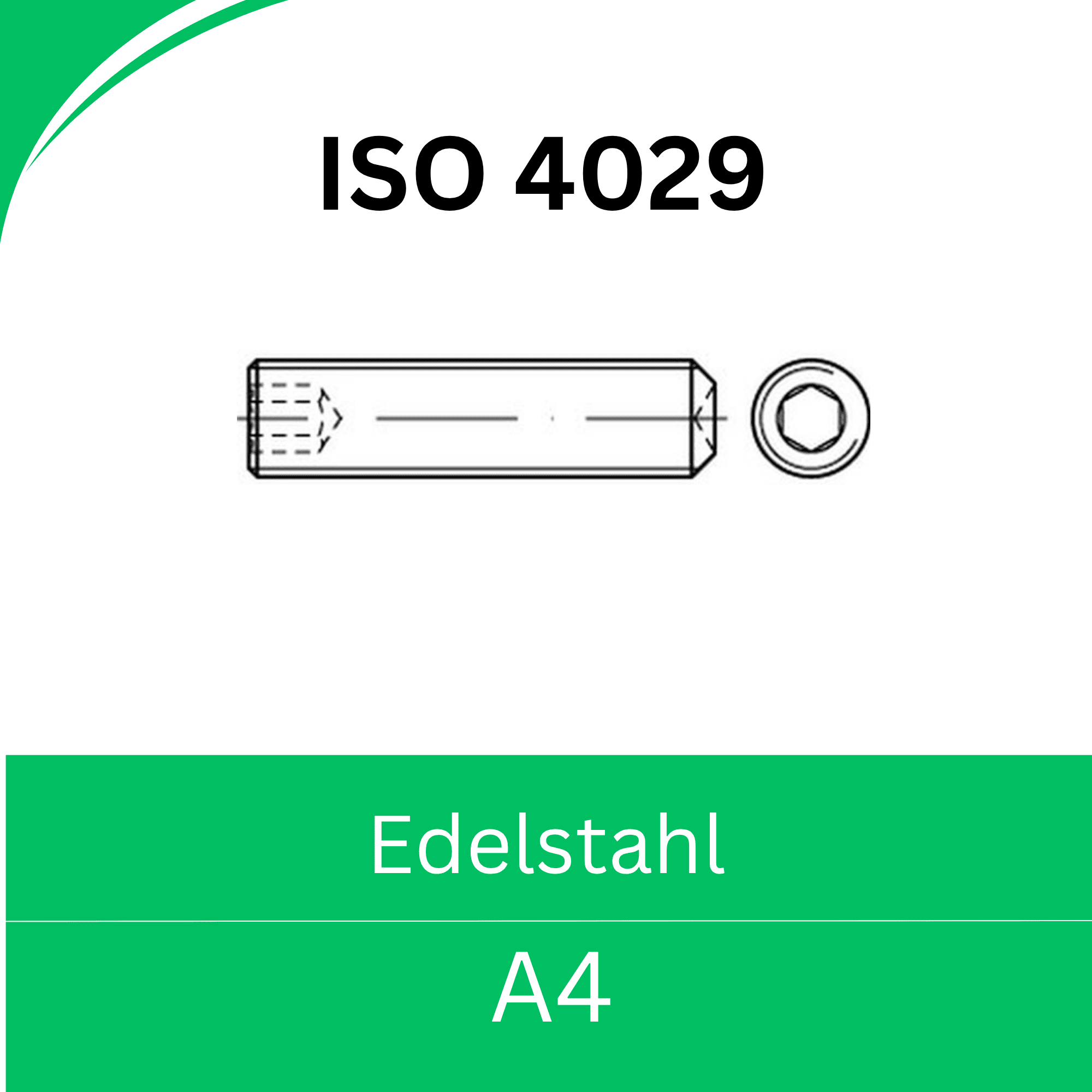 Bild für Kategorie ➤ Kategorie: ISO 4029 Edelstahl (A4) 