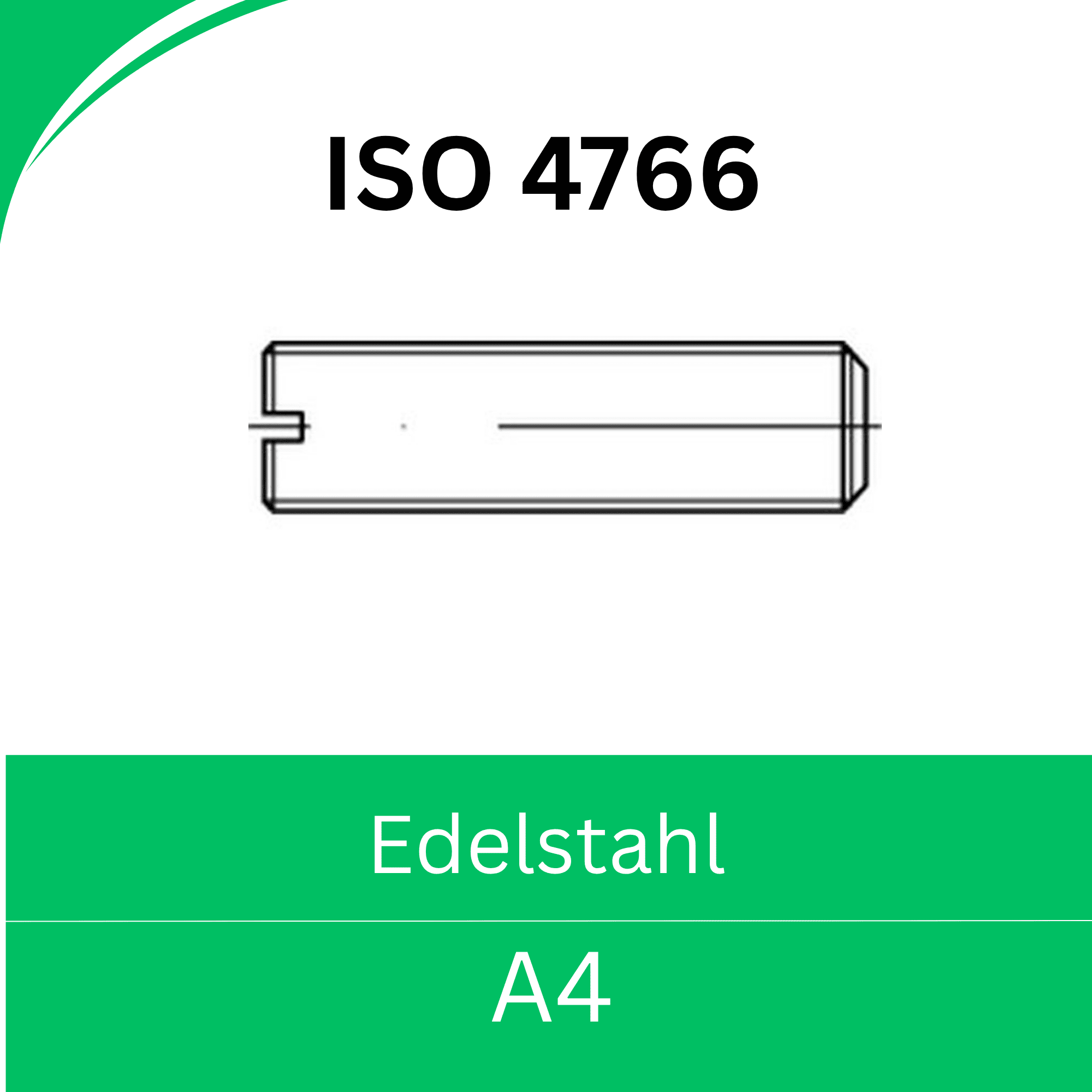 Bild für Kategorie ➤ Kategorie: ISO 4766 Edelstahl (A4) 