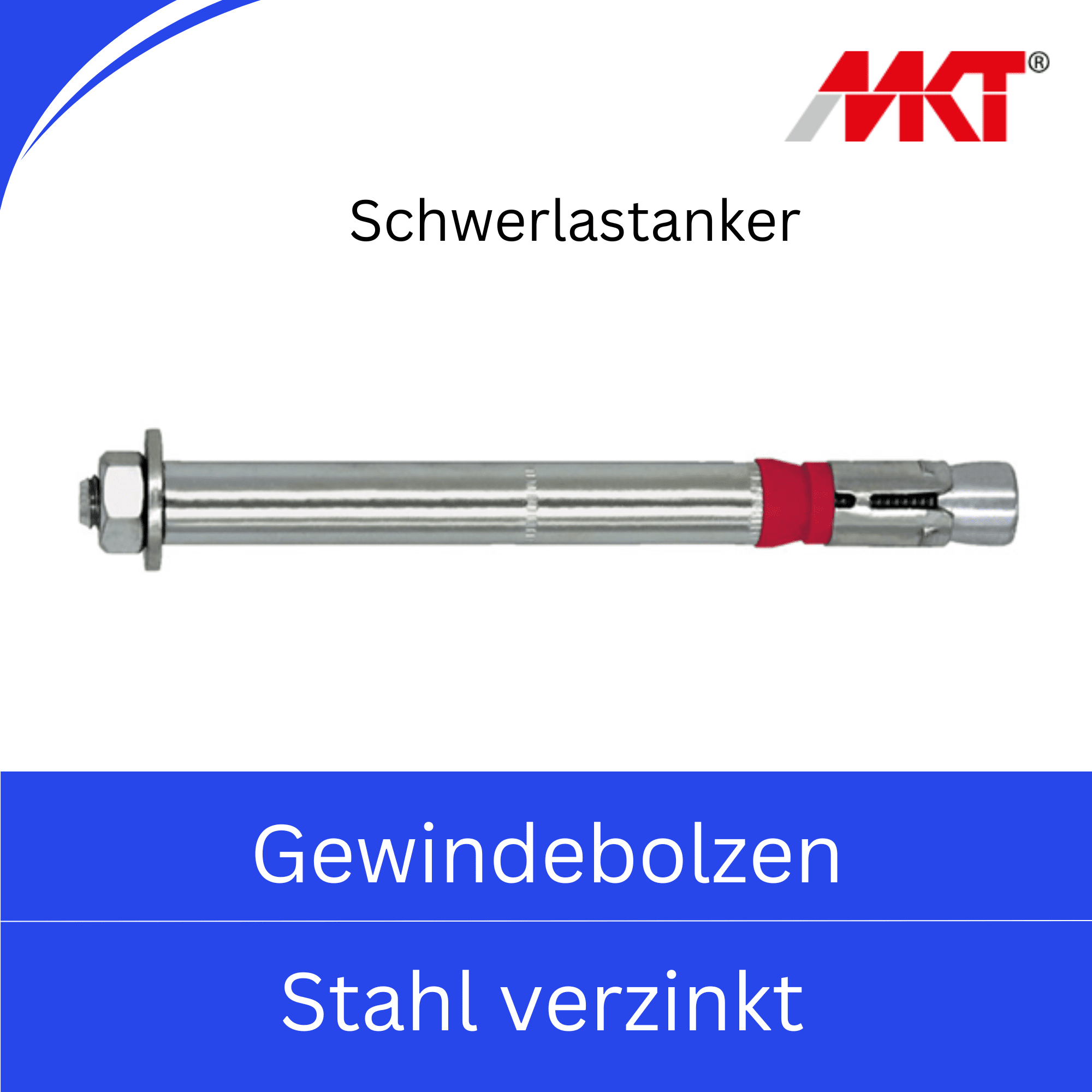 Bild für Kategorie MKT-Schwerlastanker -Gewindebolzen- (Stahl verzinkt)