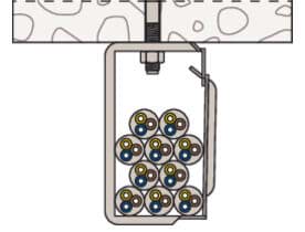 Bild von Kabelbefestigung (mehrere Kabel)-Sammelhalter SHA-Metall