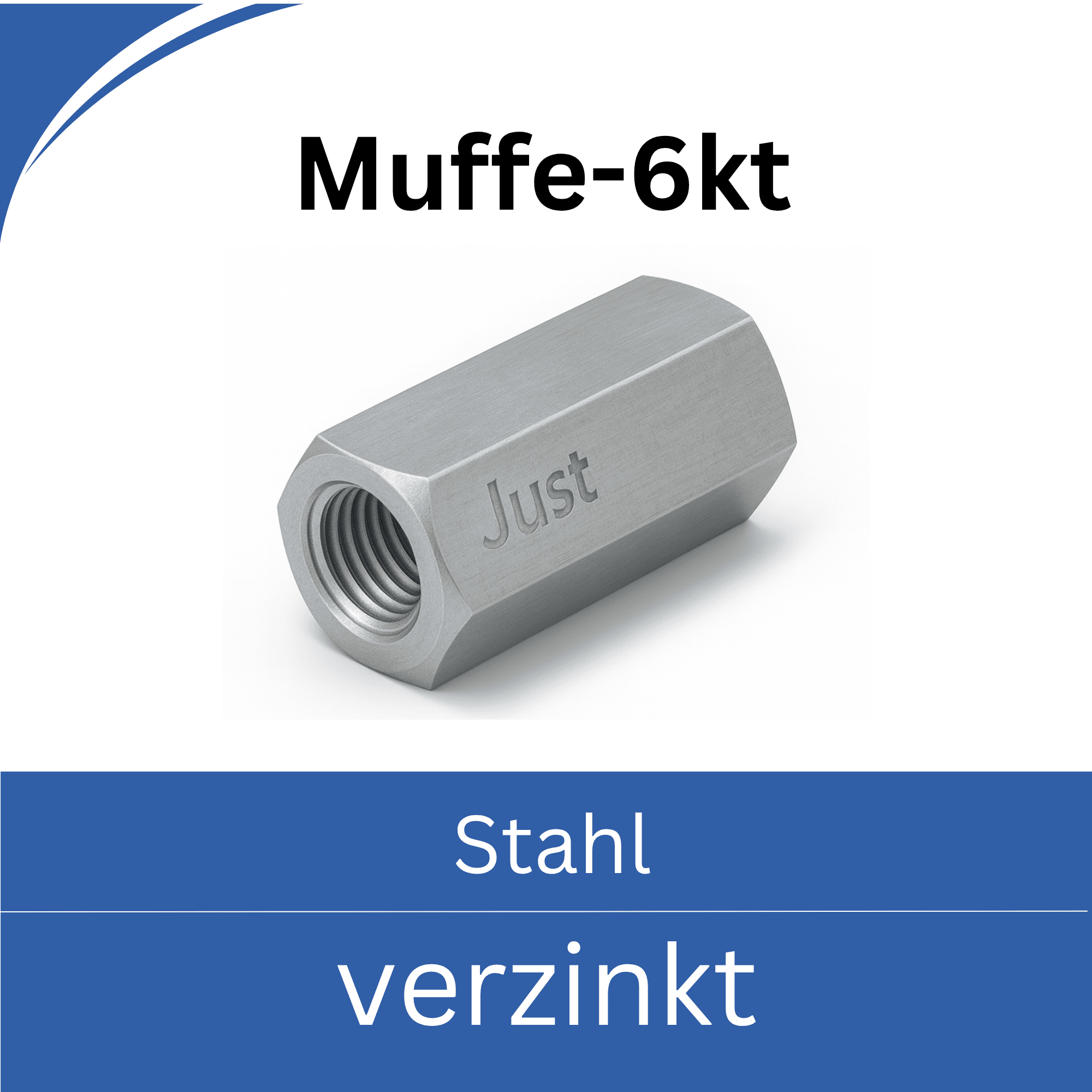 Bild für Kategorie ART 88087 Verbindungsmuffen, Sechskant (Stahl verzinkt)