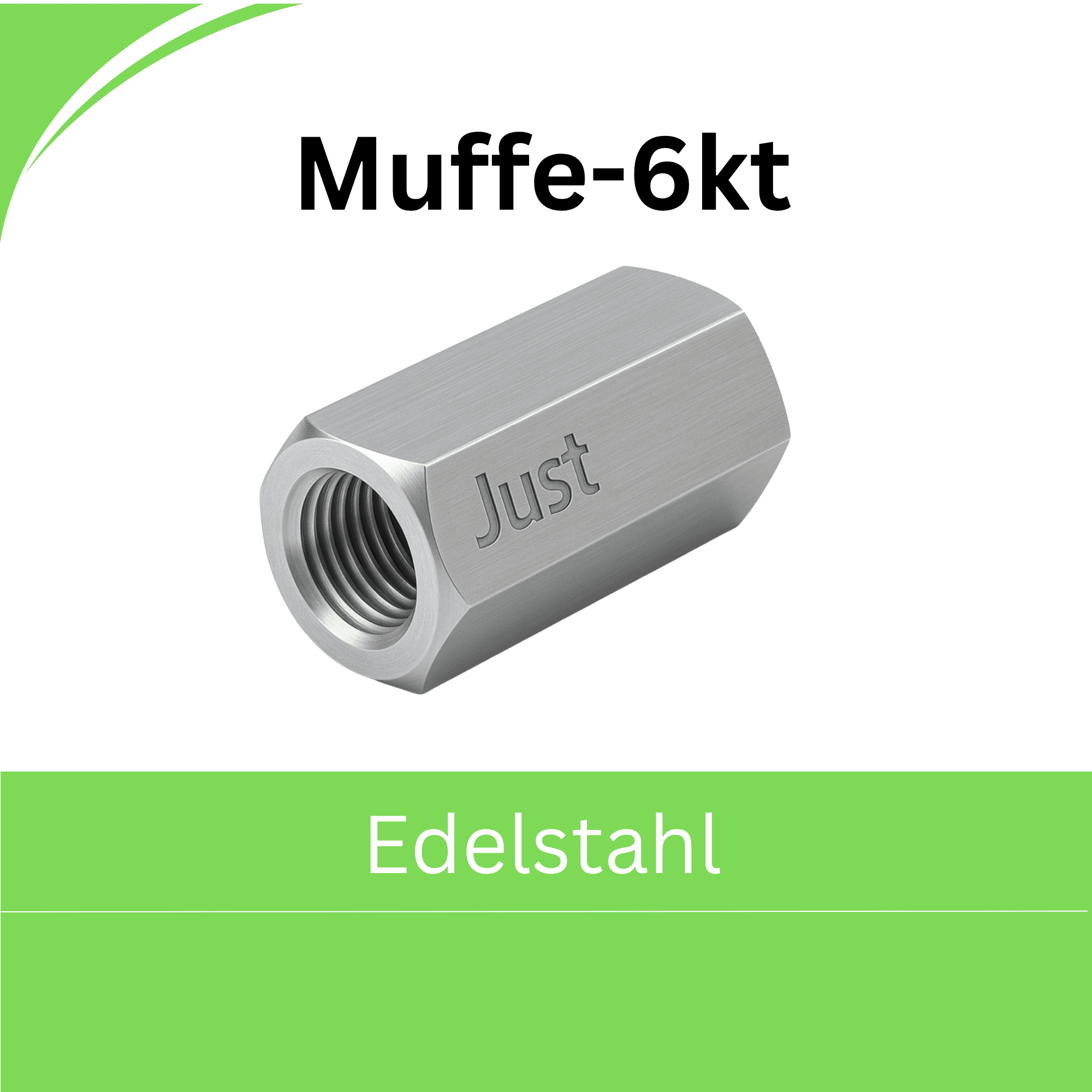 Bild für Kategorie ART 88087 Verbindungsmuffen, Sechskant (Edelstahl)