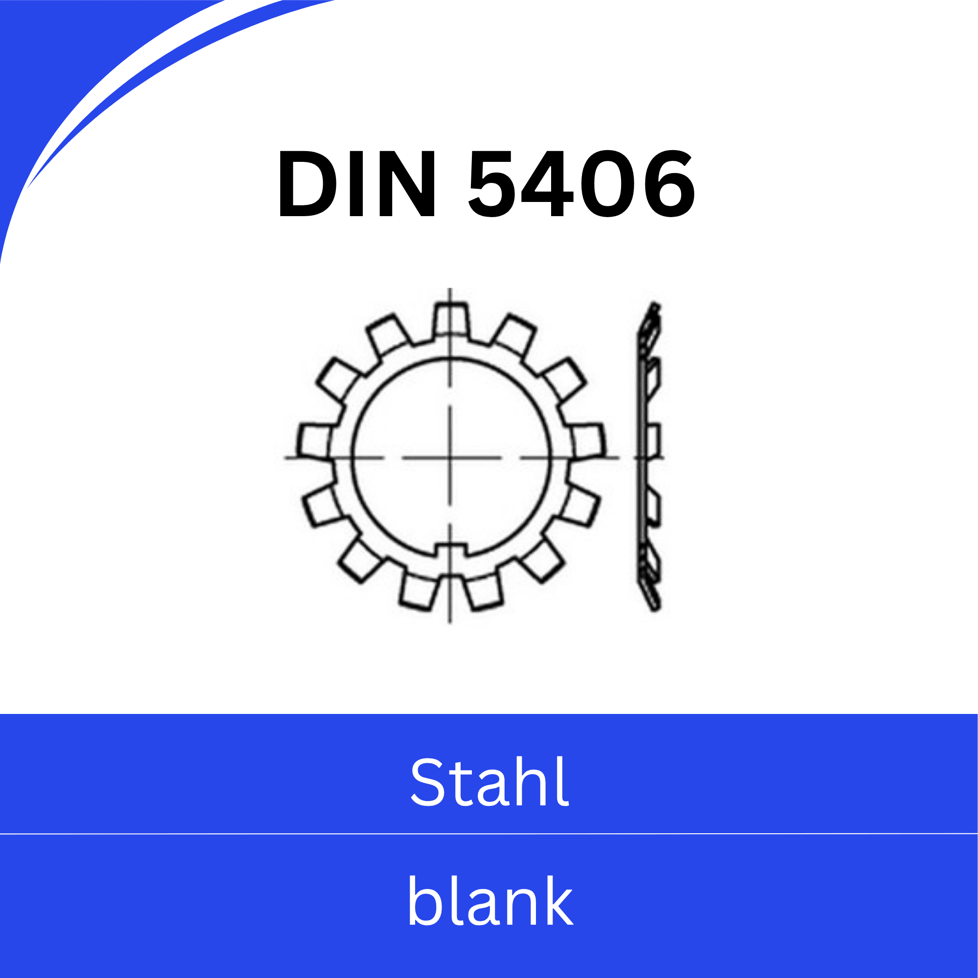 DIN 5406 Sicherungsbleche für Nutmuttern – Stahl blank