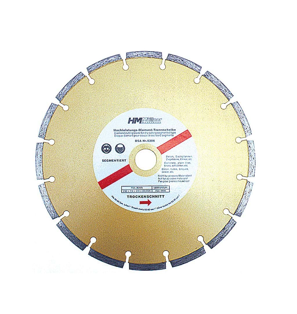 Bild von Diamant-Trennscheibe 125 mm - für Altbeton, Beton-Dachpfannen, Gasbeton, Tonziegel, Gitter-ziegel, Backstein-/Mauerziegel, Schamott, Waschbeton