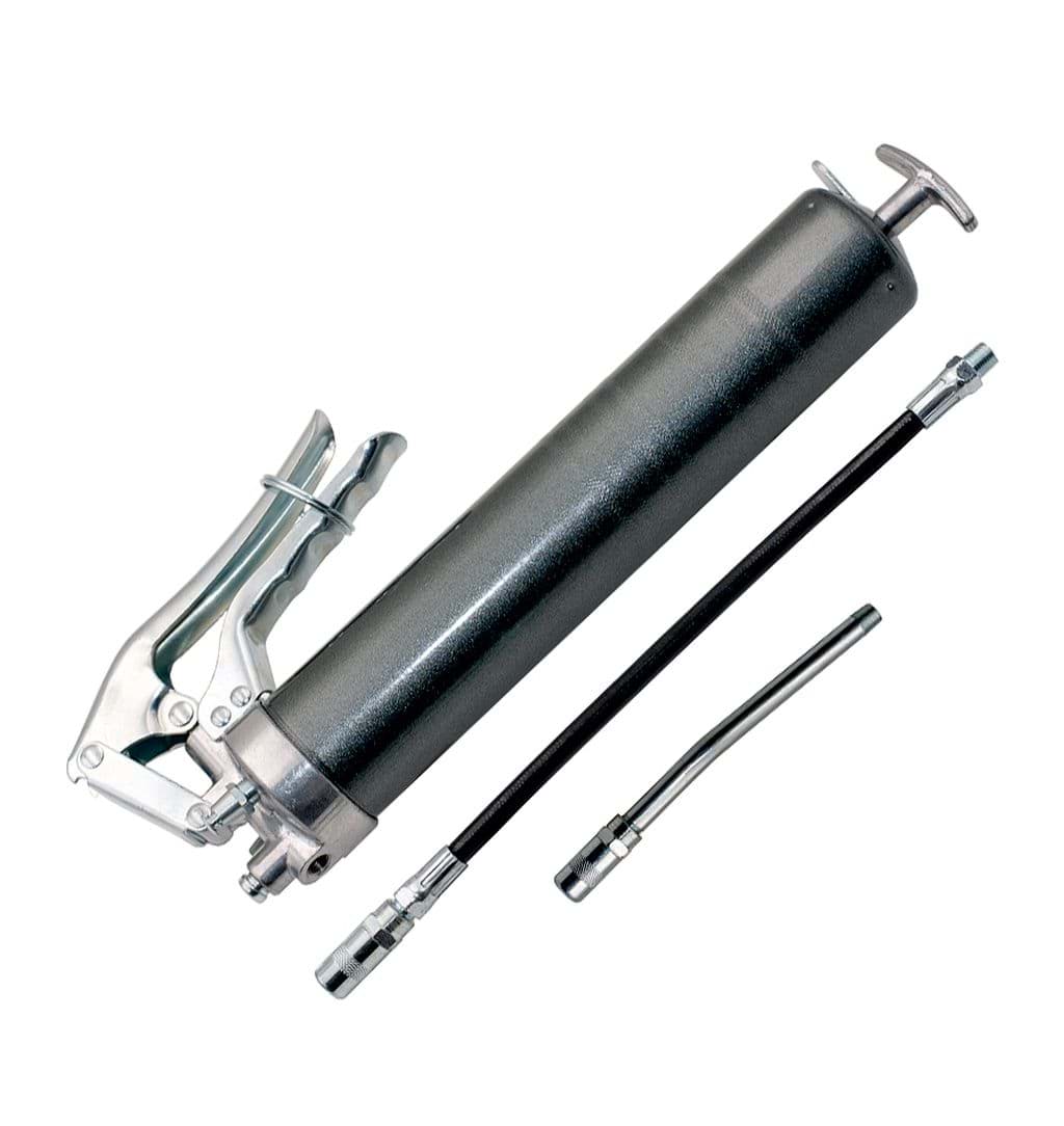 Bild von Einhand-Fettpresse mit Panzerschlauch und Düsenrohr