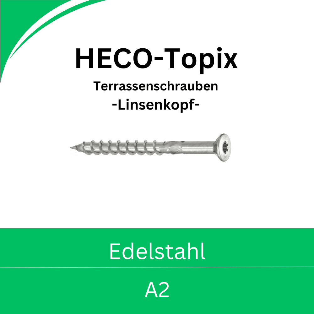 Bild von Terrassenbauschrauben - Linsensenkkopf (Edelstahl A2)