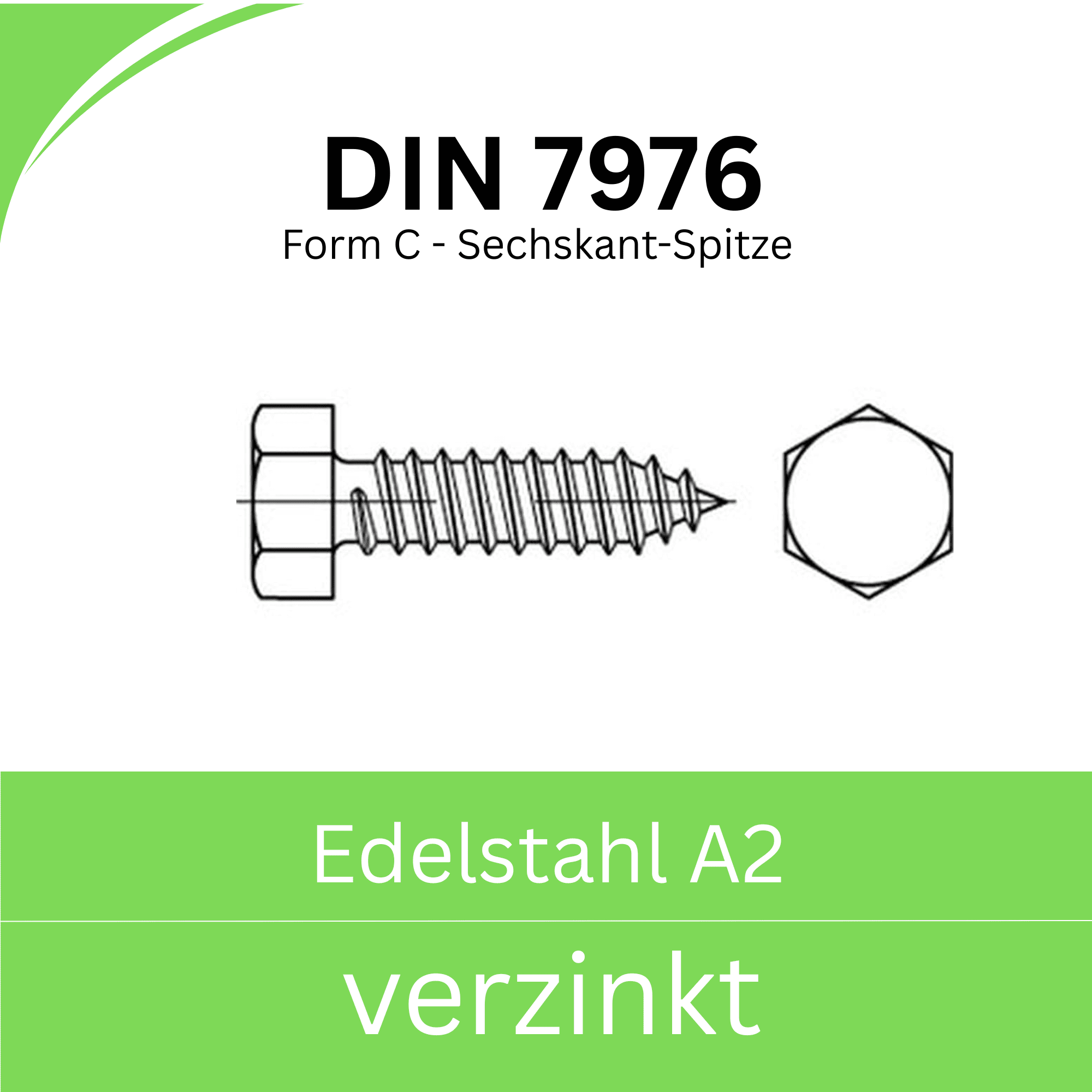 Bild für Kategorie ➤ Kategorie: DIN 7976 (C) Edelstahl (A2) 
