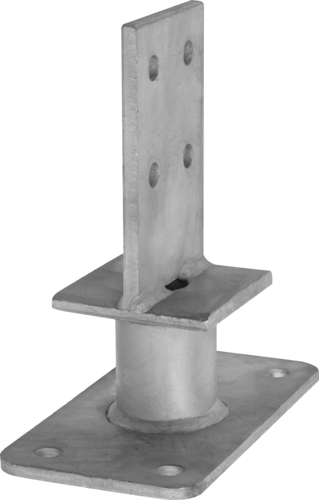 Bild von GH-Stützenfuß Typ T01 a.B. 80x130x8mm Rohr 48,3x250 mm