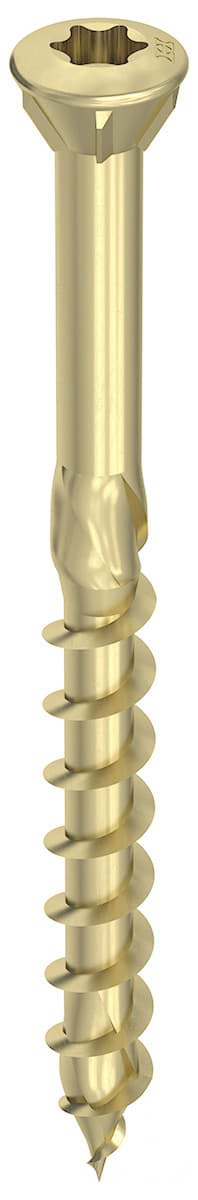 Bild von HECO-TOPIX-plus - 3,5x30 - Glasleistenschr., Liseko, Fräsrippen - Stahl vz gelb - TG (VE 1000)